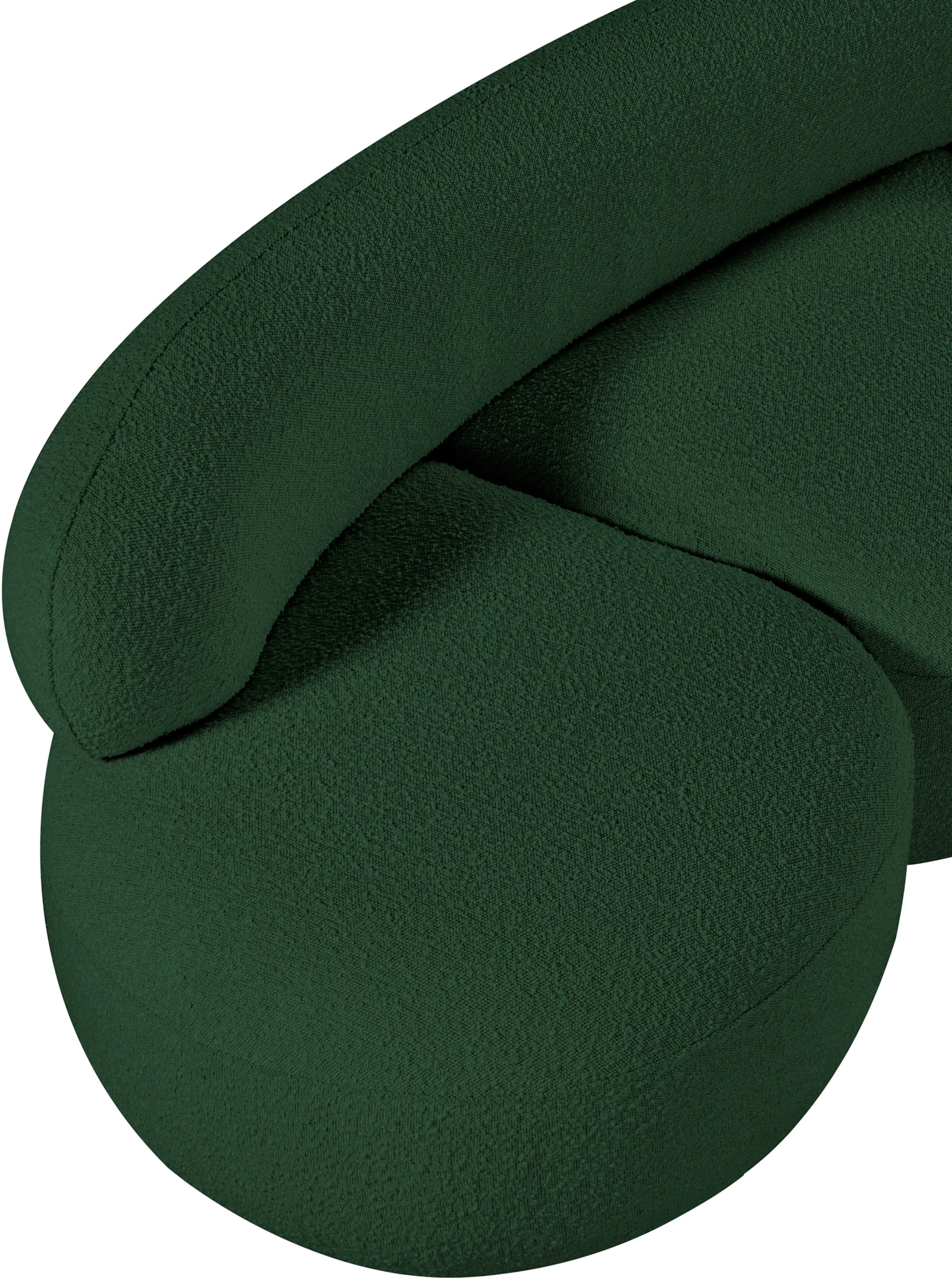 Milan Green Boucle Fabric Loveseat L - Image 13