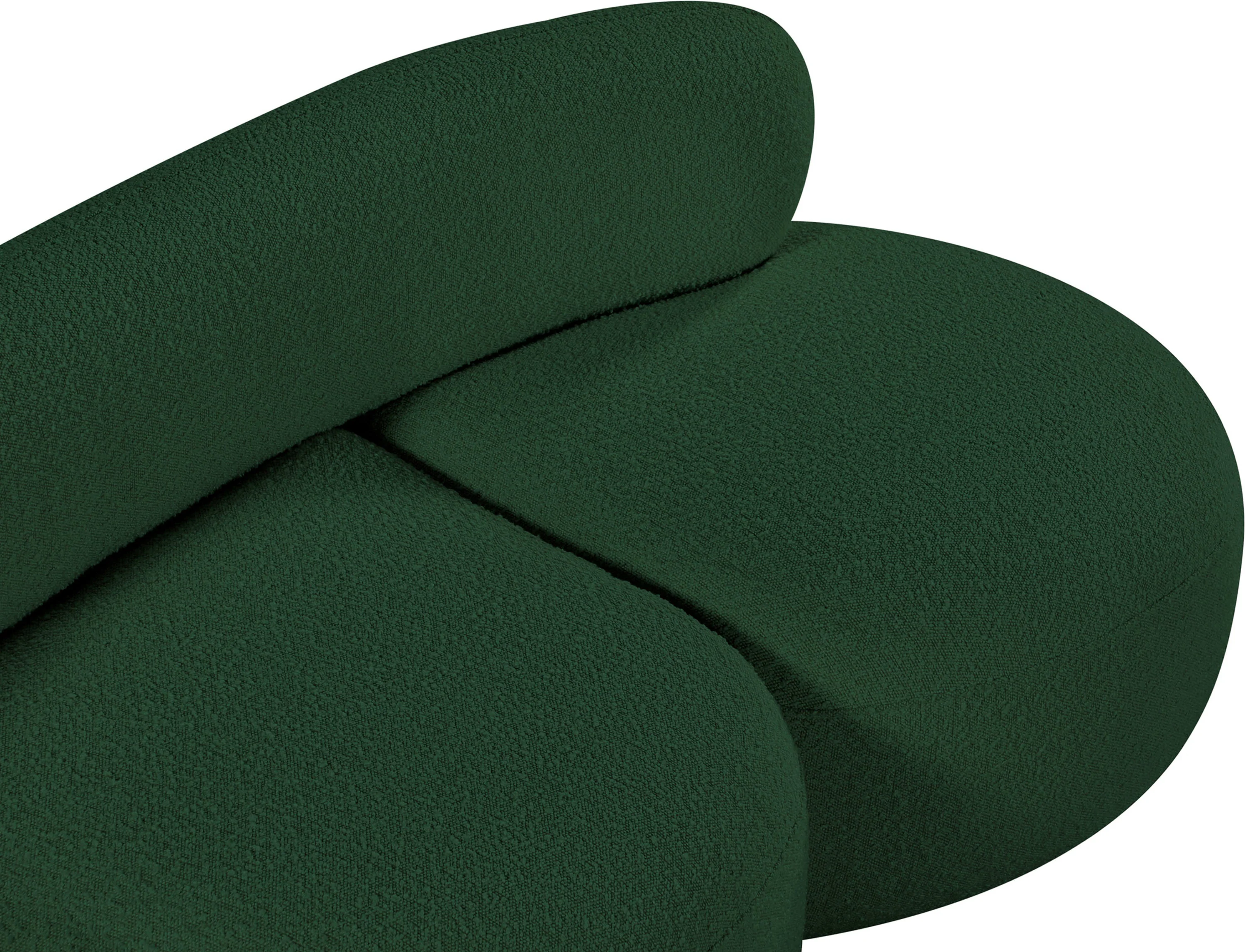 Milan Green Boucle Fabric Loveseat L - Image 14