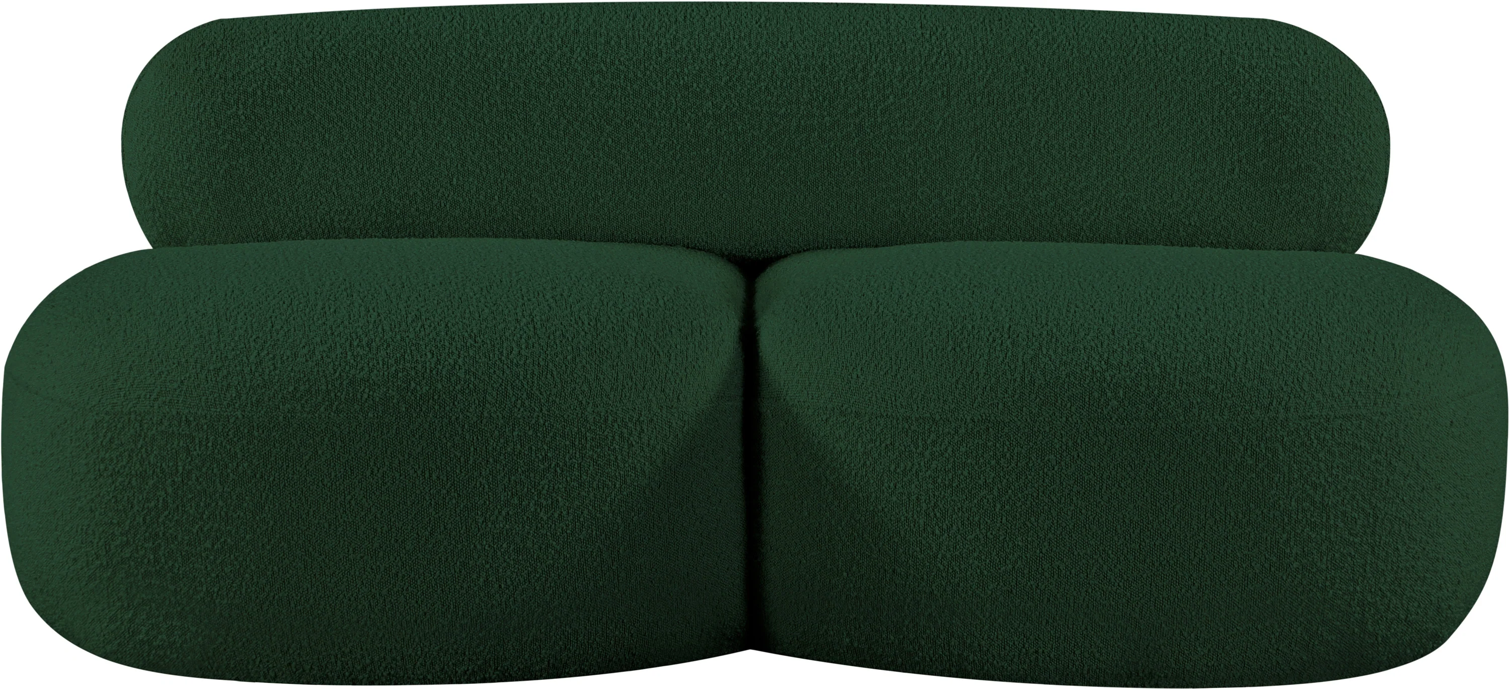 Milan Green Boucle Fabric Loveseat L - Image 5