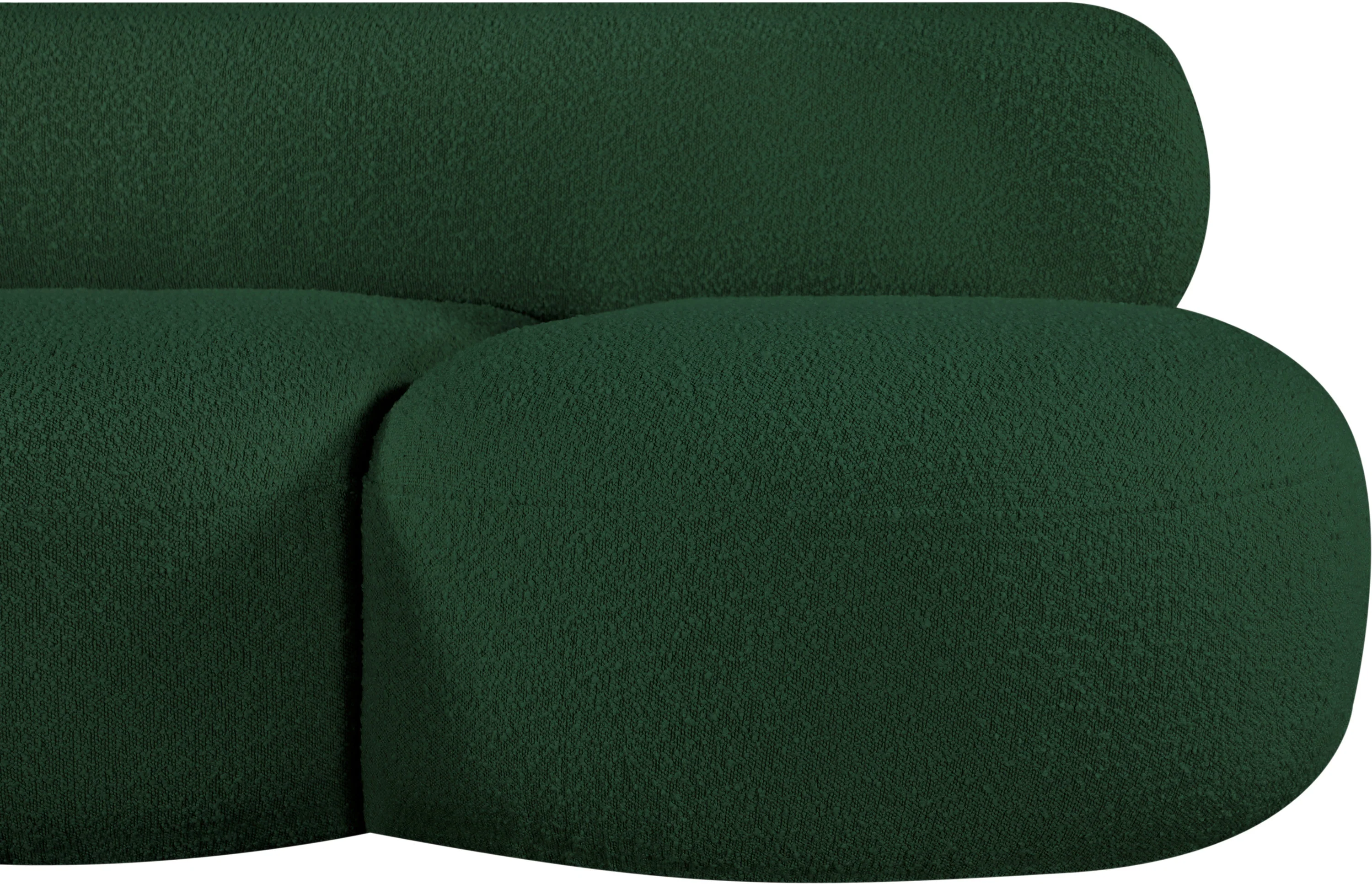 Milan Green Boucle Fabric Loveseat L - Image 8