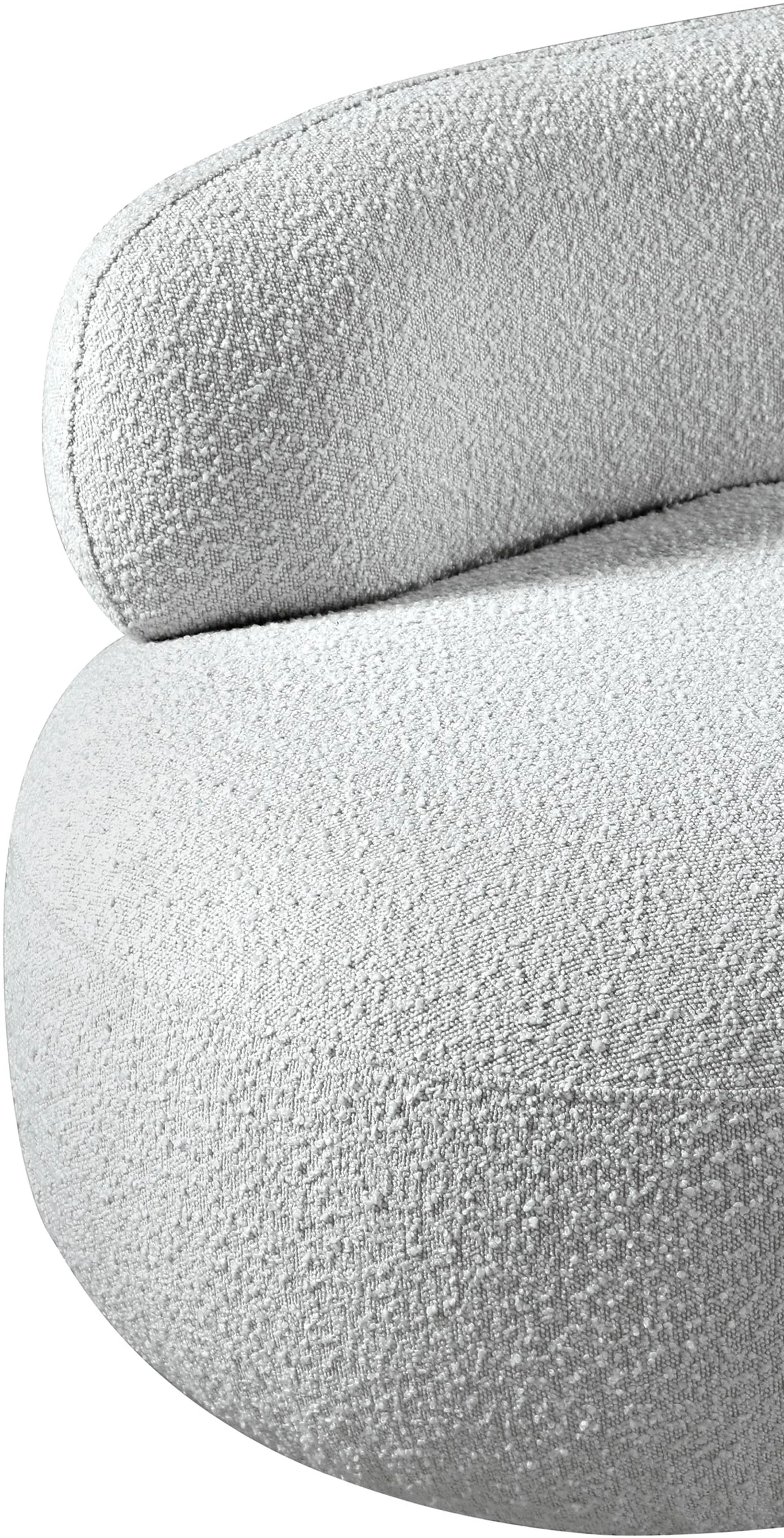 Milan Grey Boucle Fabric Chair C - Image 11