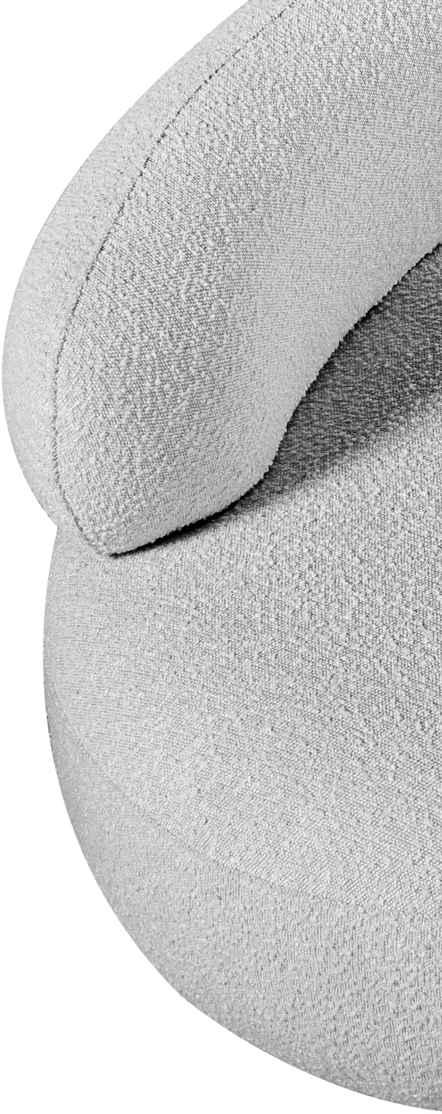 Milan Grey Boucle Fabric Chair C - Image 13