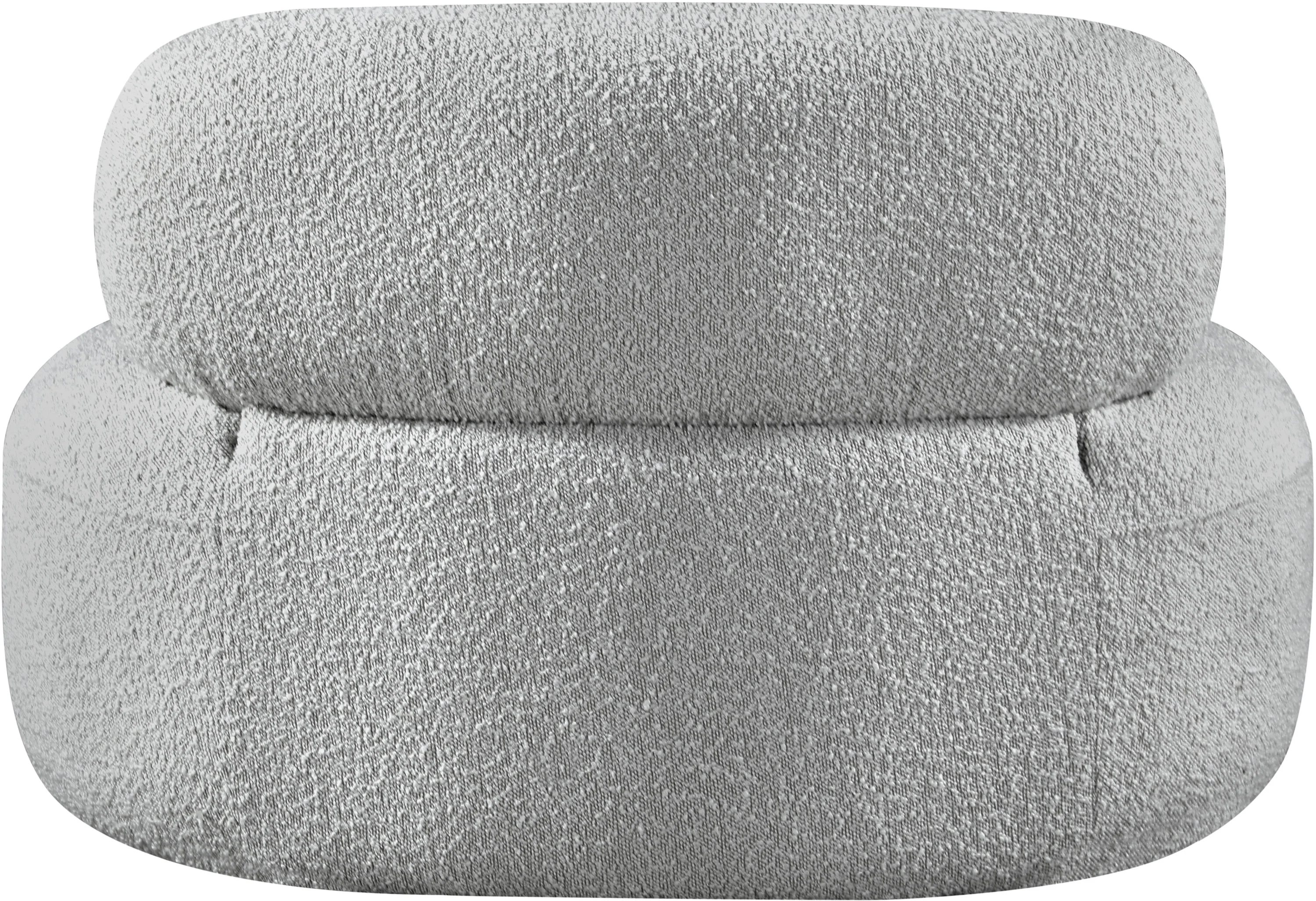 Milan Grey Boucle Fabric Chair C - Image 3
