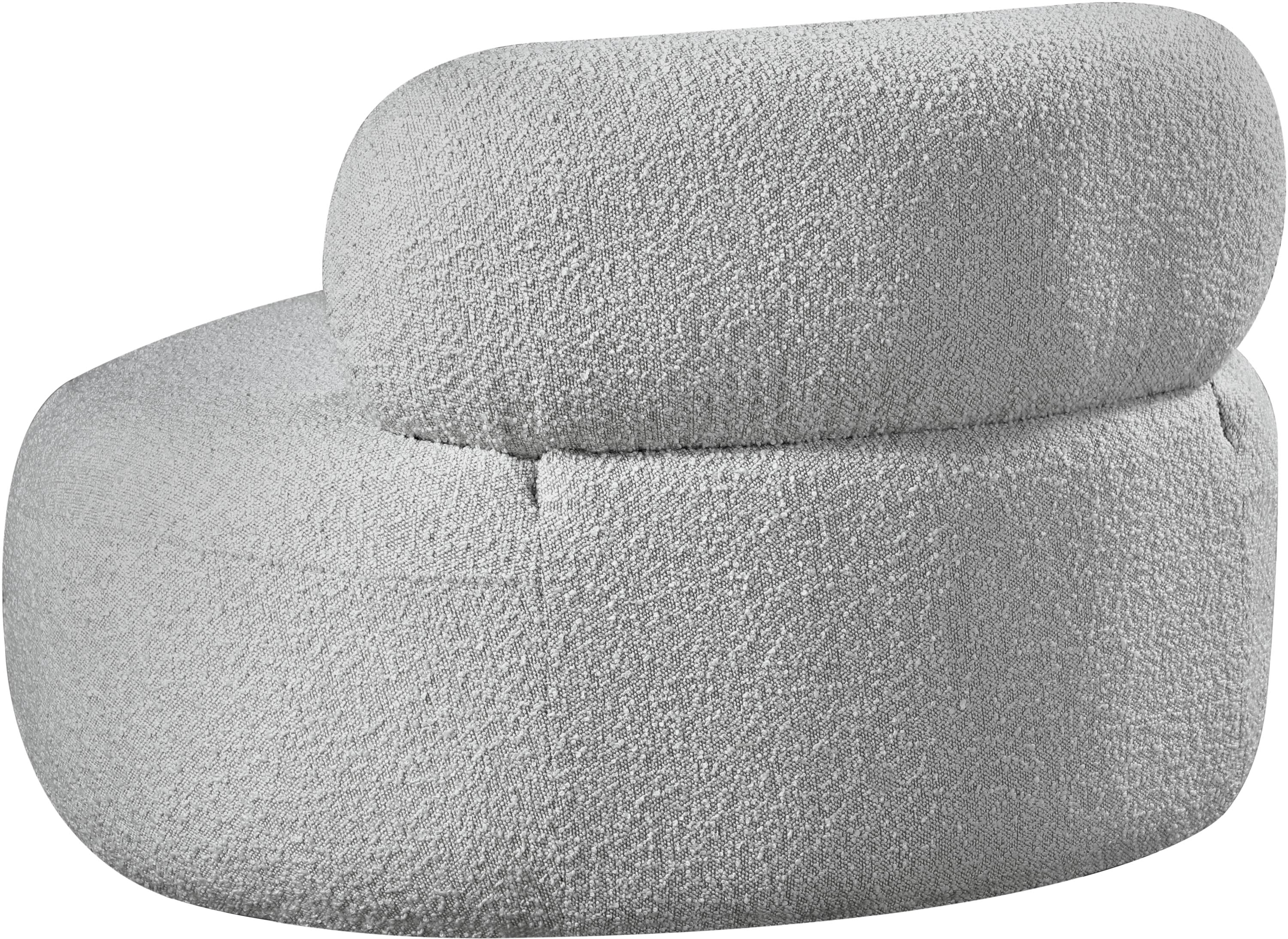 Milan Grey Boucle Fabric Chair C - Image 4