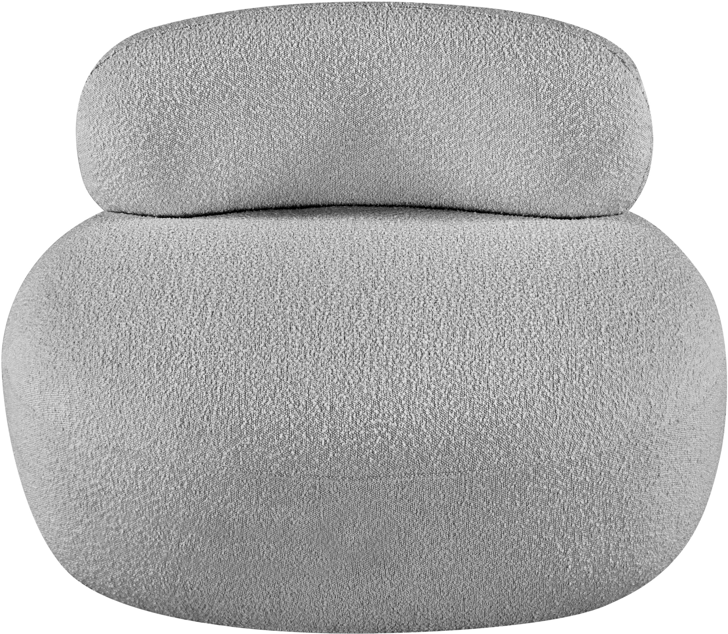 Milan Grey Boucle Fabric Chair C - Image 6