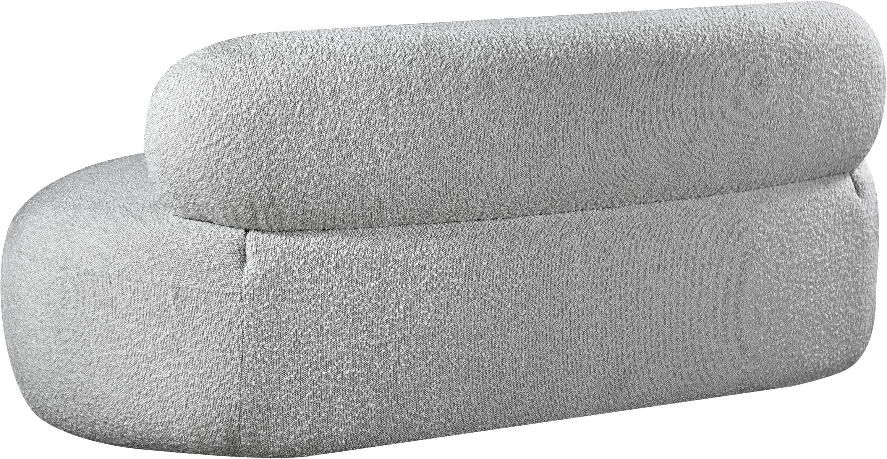 Milan Grey Boucle Fabric Loveseat L - Image 4