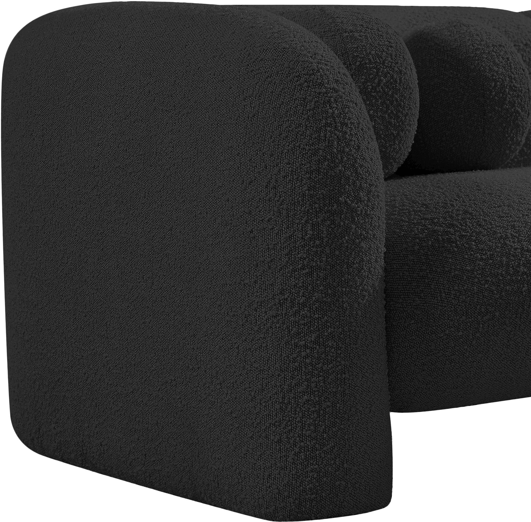 Milo Black Boucle Fabric Chair C - Image 11