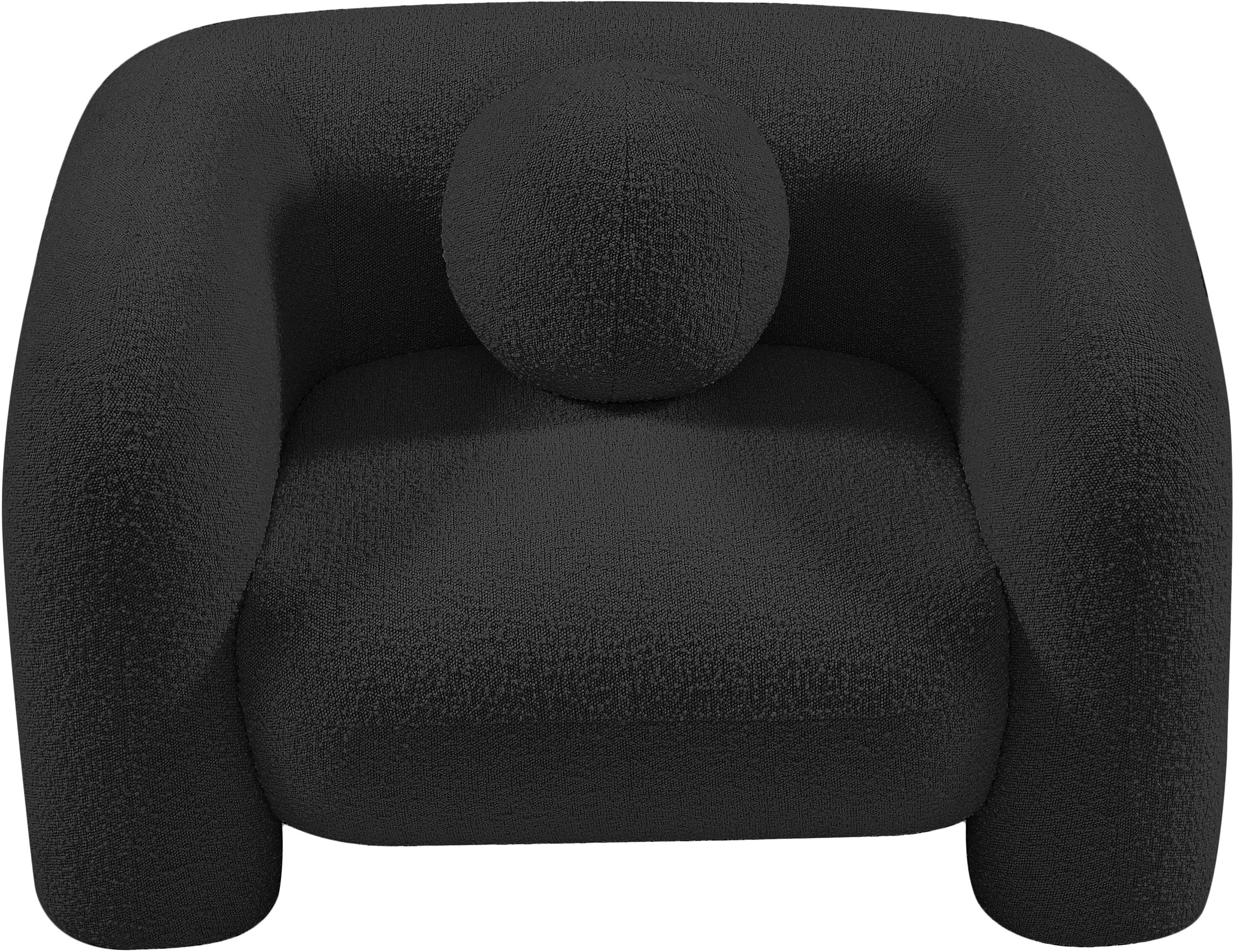 Milo Black Boucle Fabric Chair C - Image 5