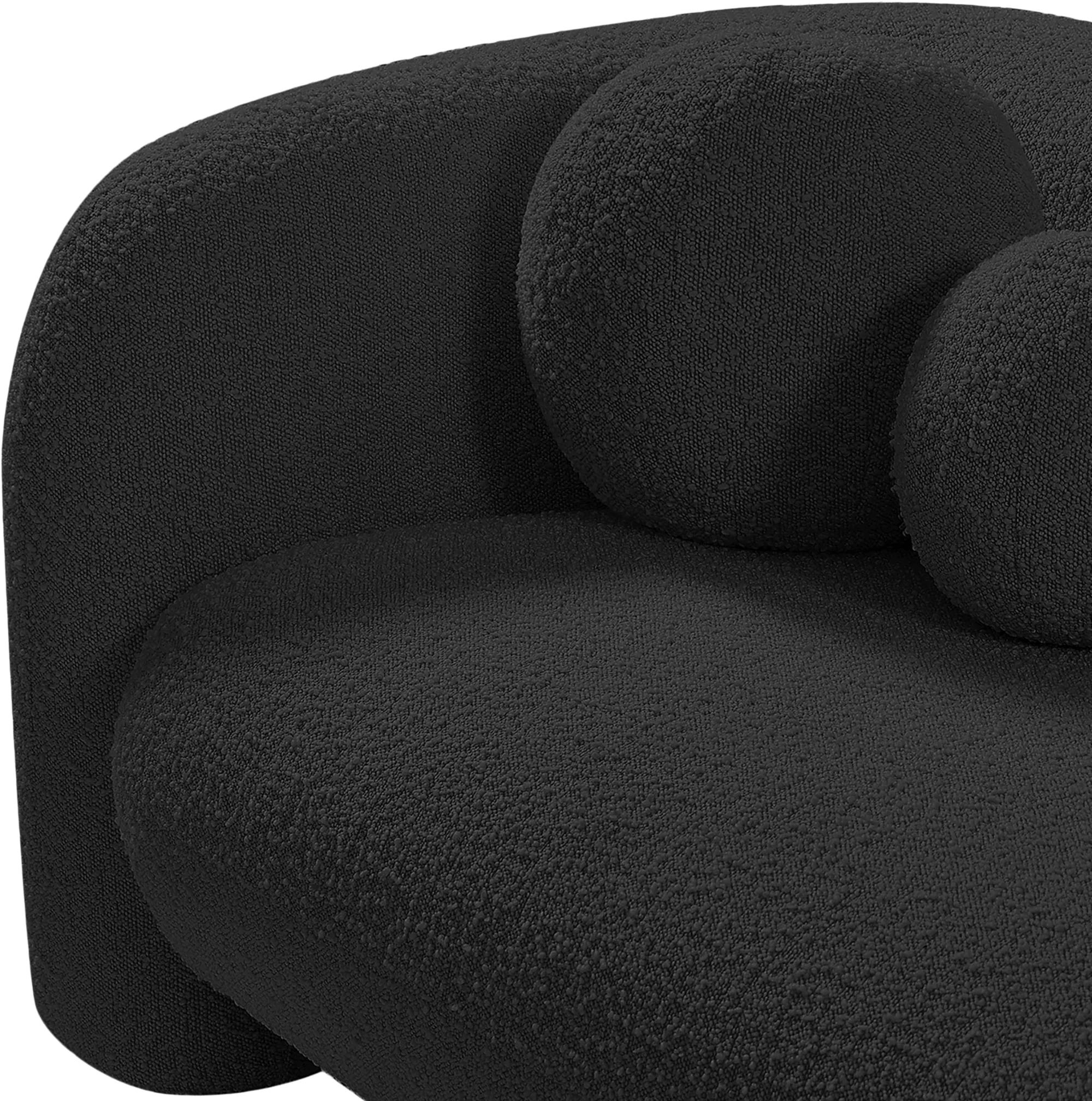 Milo Black Boucle Fabric Chair C - Image 9