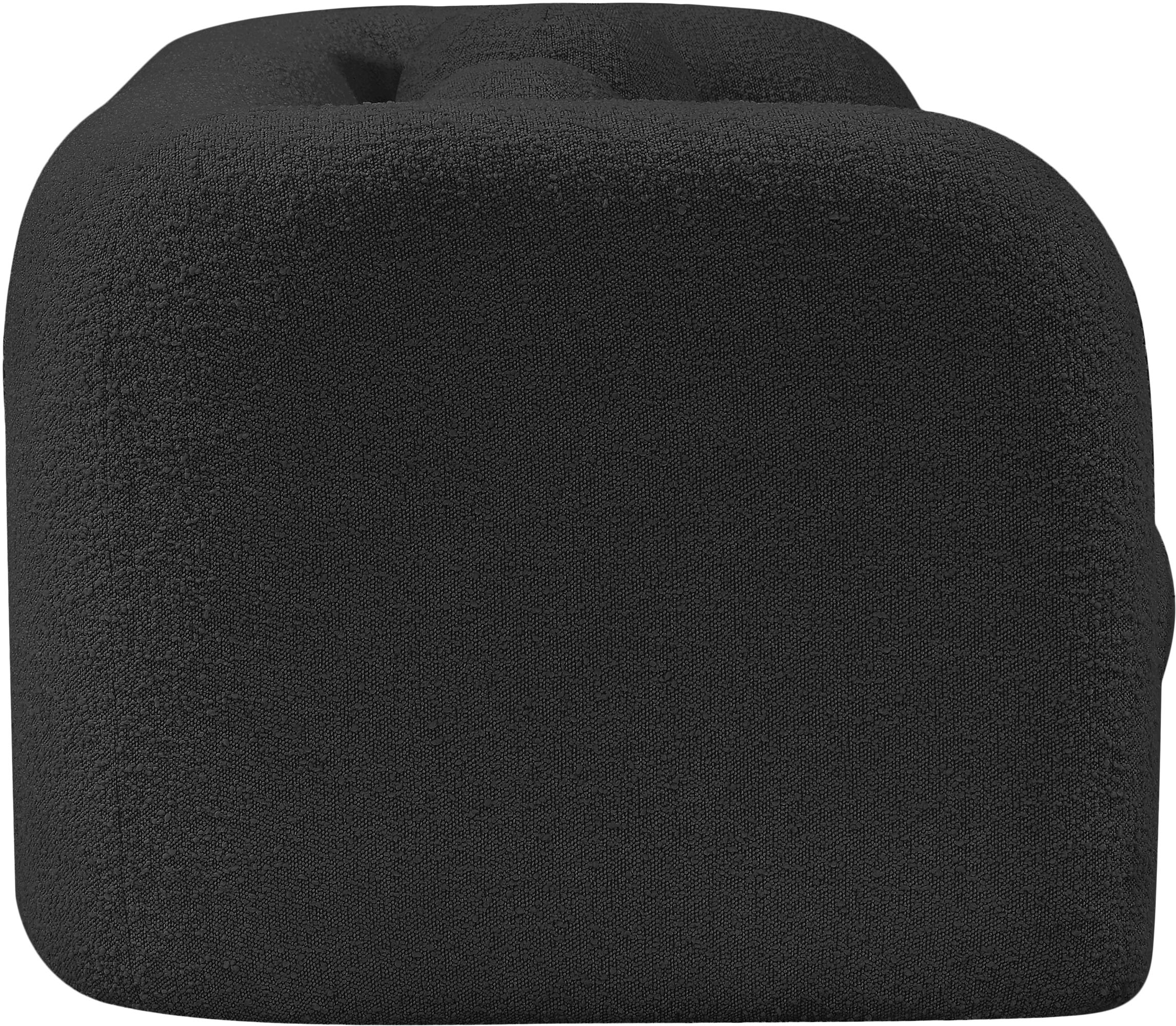Milo Black Boucle Fabric Loveseat L - Image 6