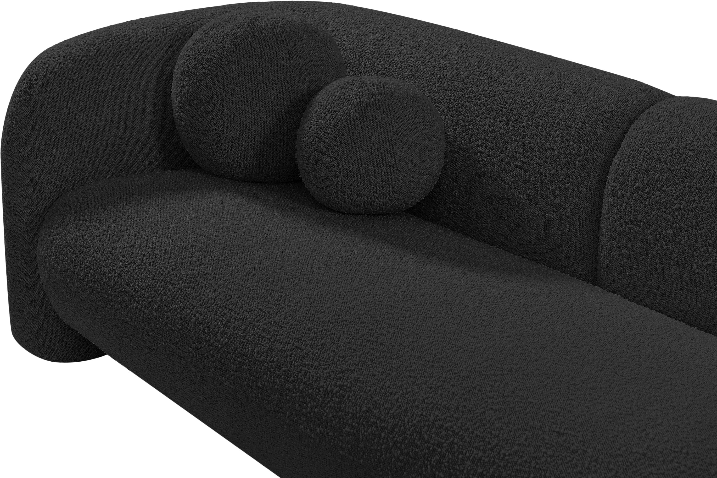 Milo Black Boucle Fabric Loveseat L - Image 9