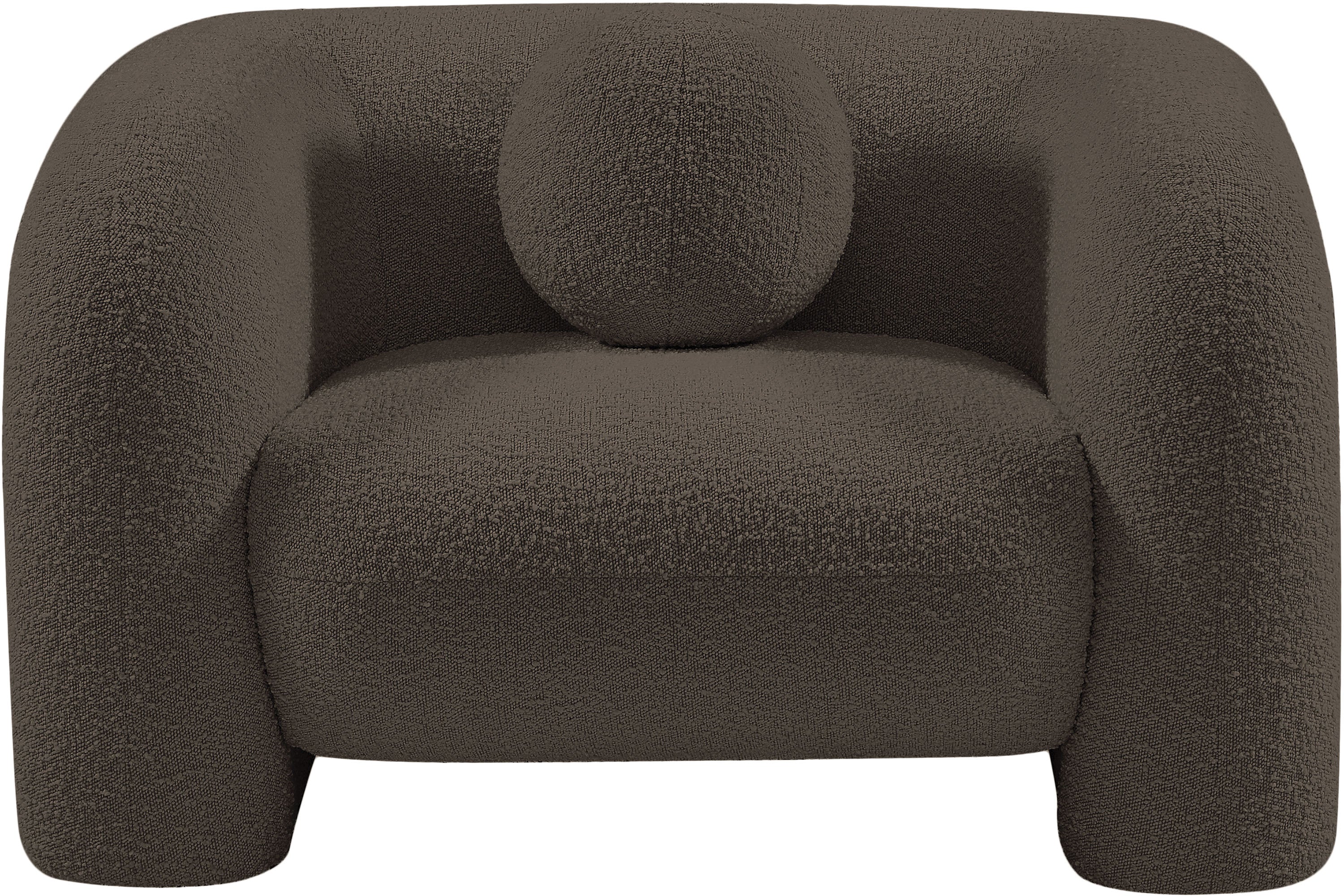 Milo Brown Boucle Fabric Chair C - Image 4