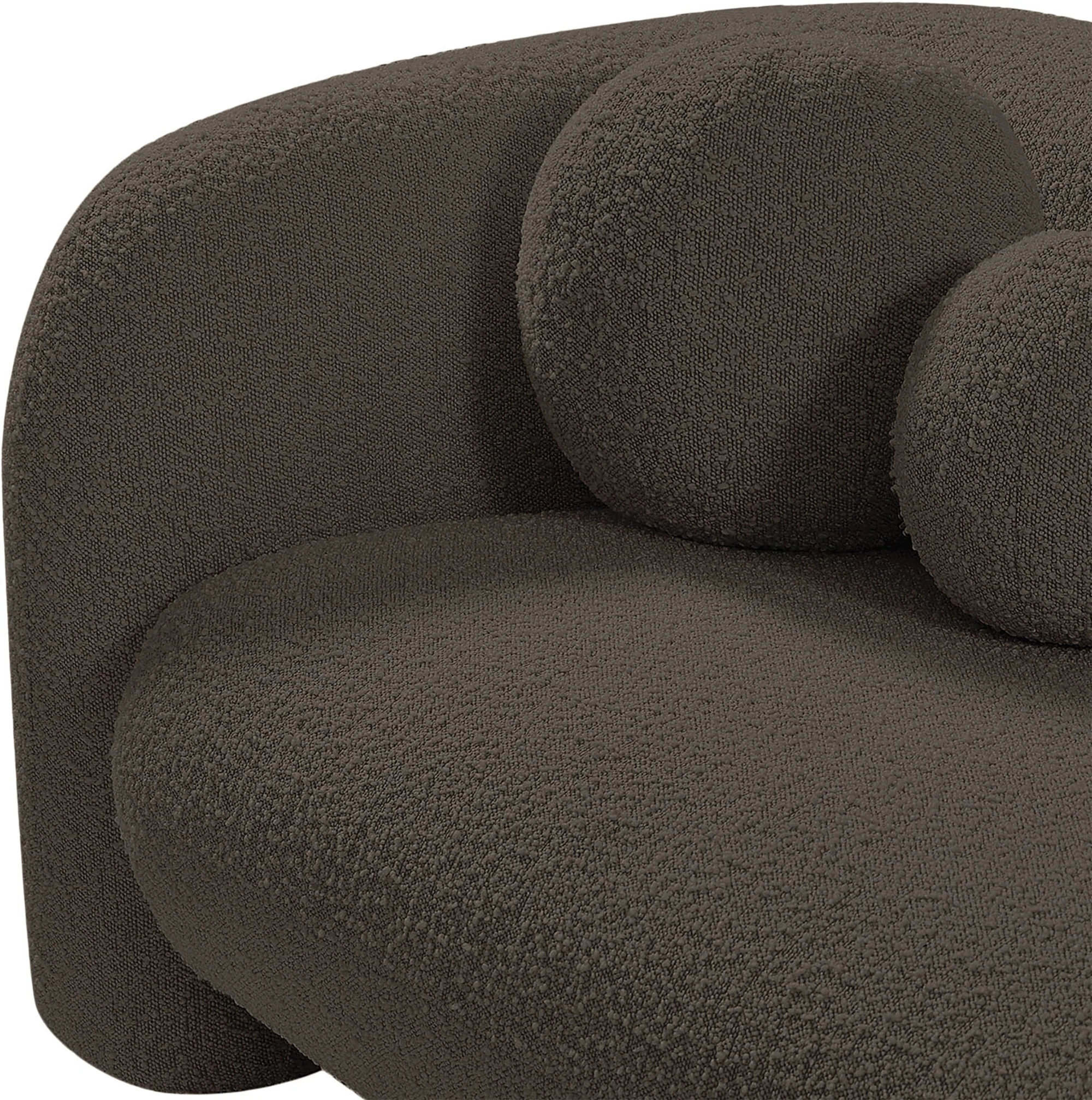 Milo Brown Boucle Fabric Chair C - Image 9