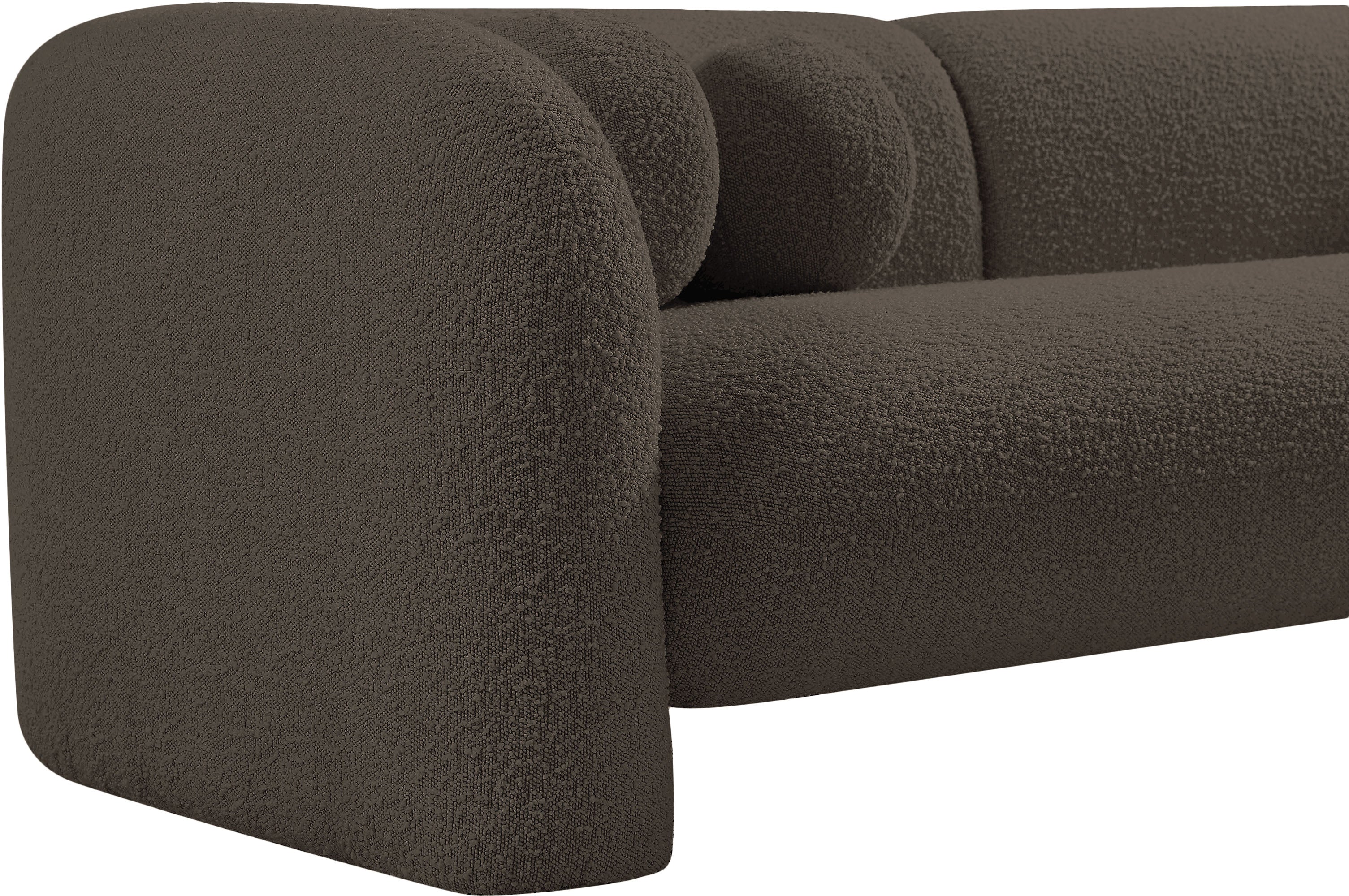 Milo Brown Boucle Fabric Loveseat L - Image 11