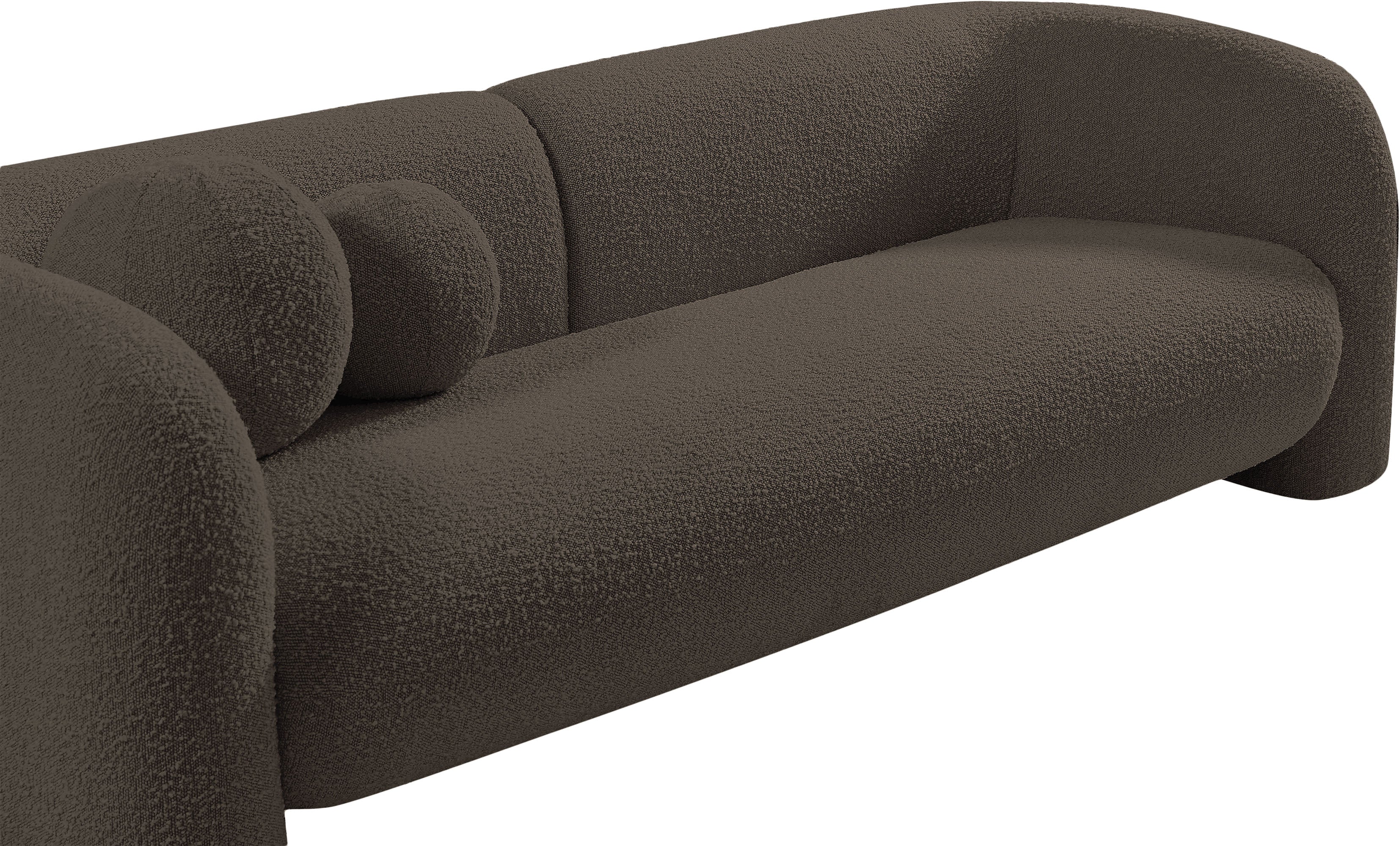 Milo Brown Boucle Fabric Loveseat L - Image 12