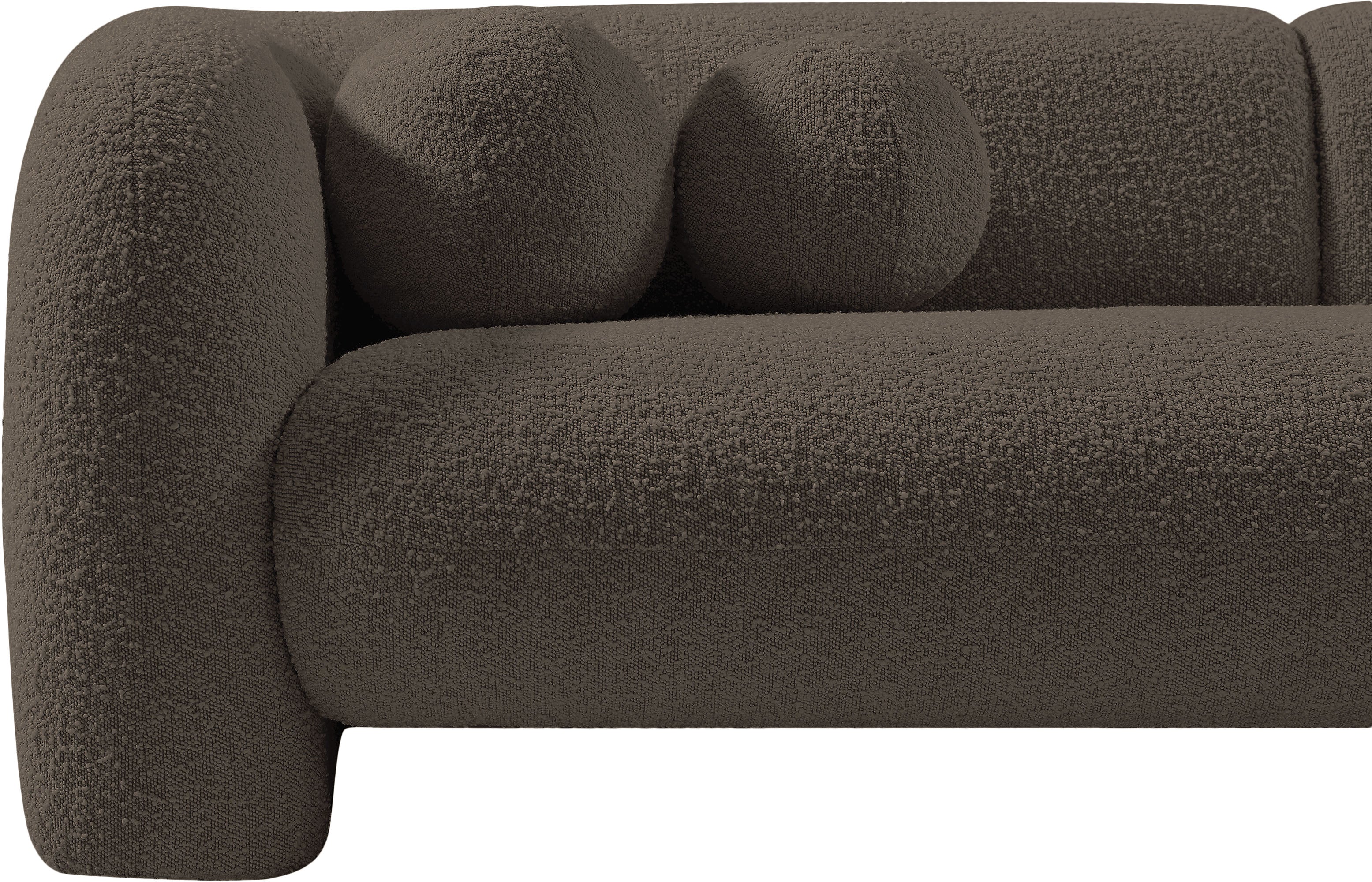 Milo Brown Boucle Fabric Loveseat L - Image 13