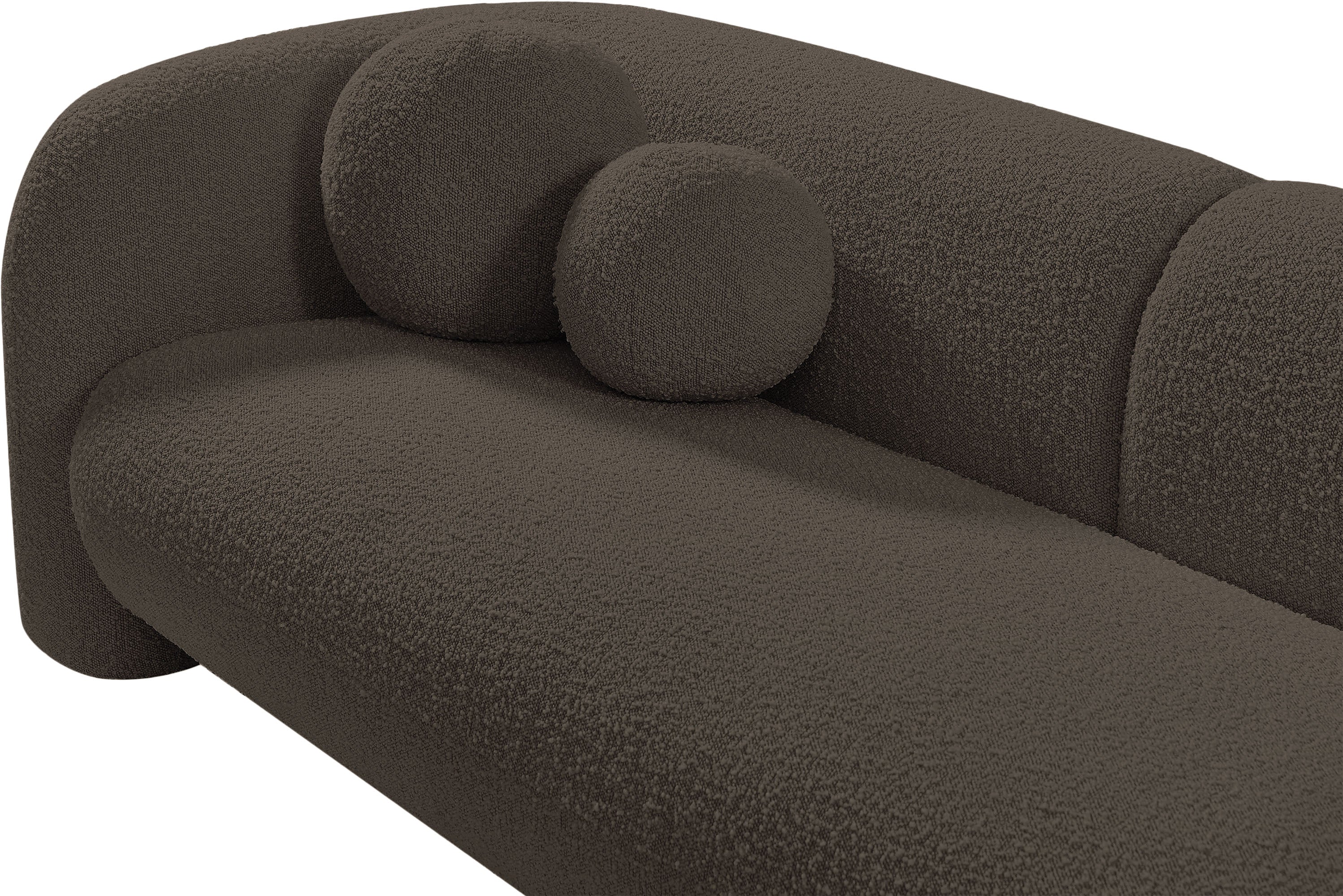 Milo Brown Boucle Fabric Loveseat L - Image 9