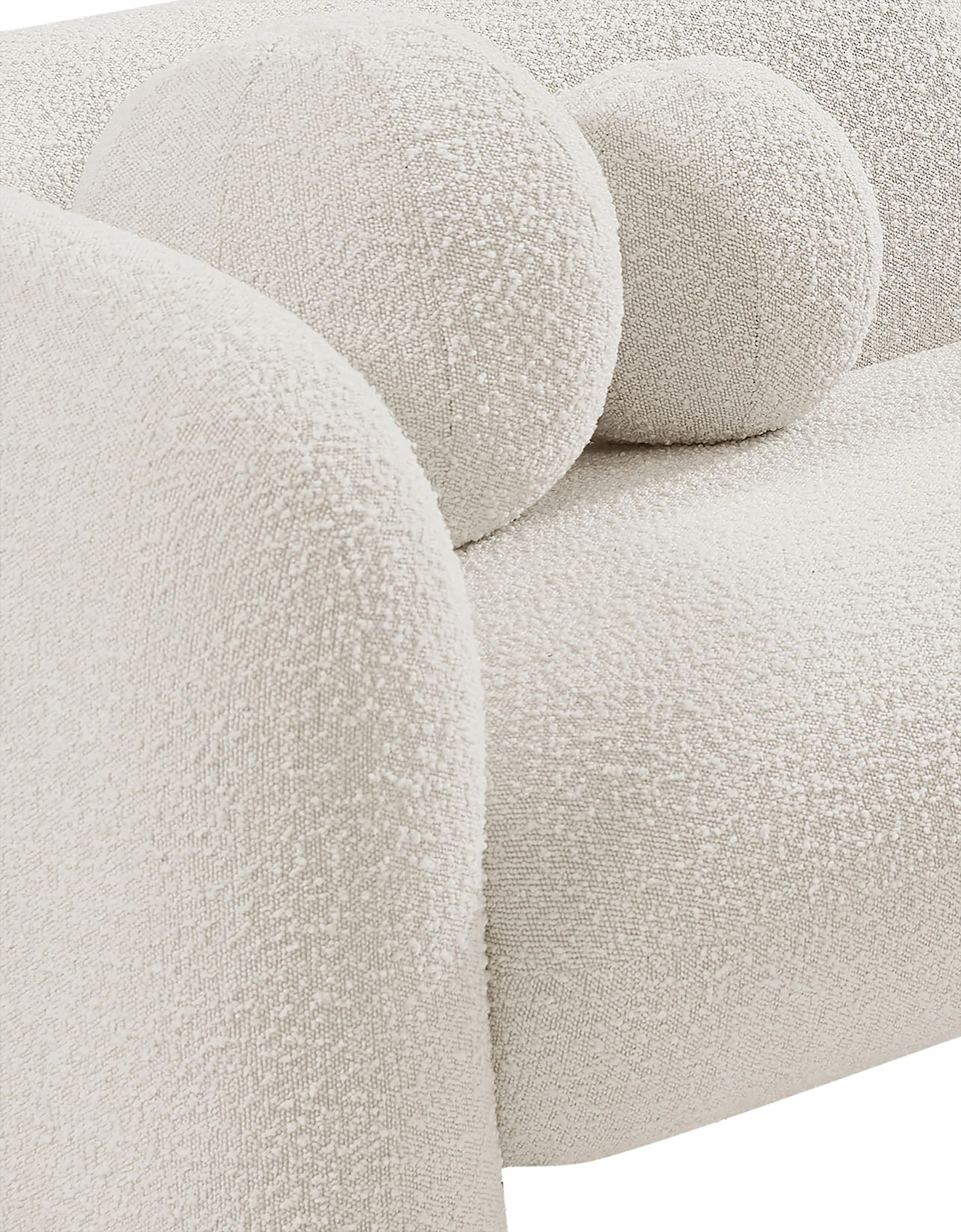 Milo Cream Boucle Fabric Chair C - Image 12