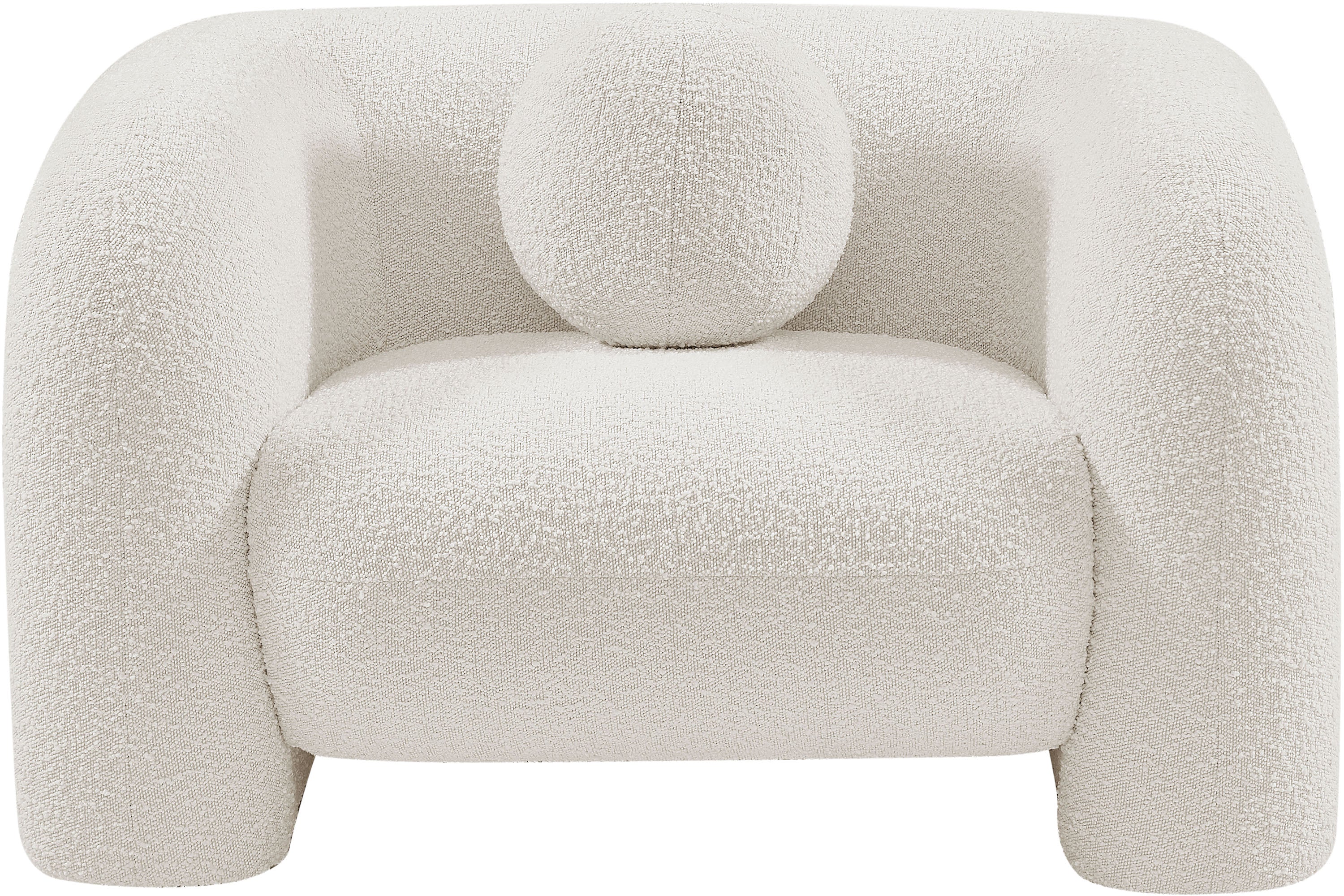 Milo Cream Boucle Fabric Chair C - Image 4