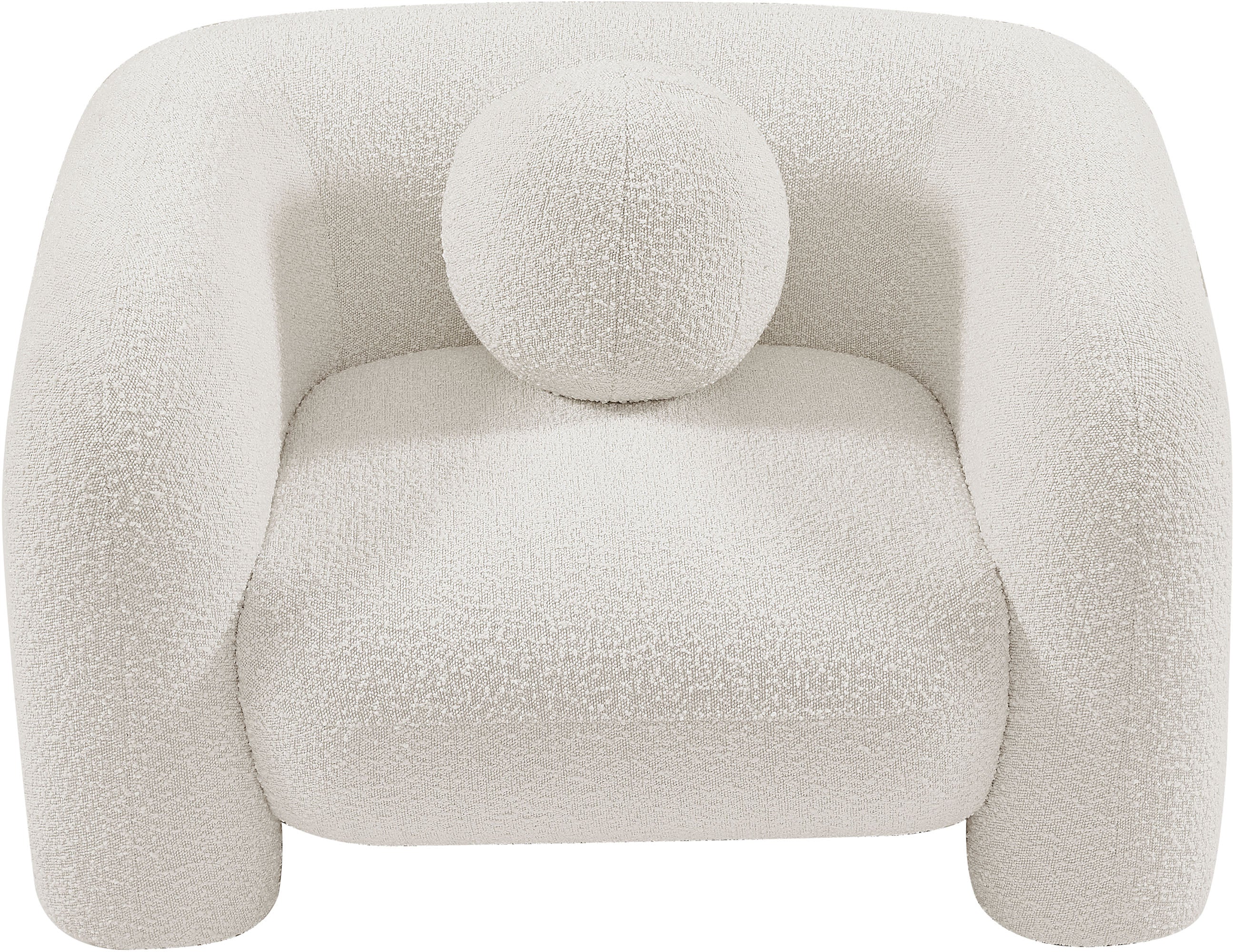 Milo Cream Boucle Fabric Chair C - Image 5