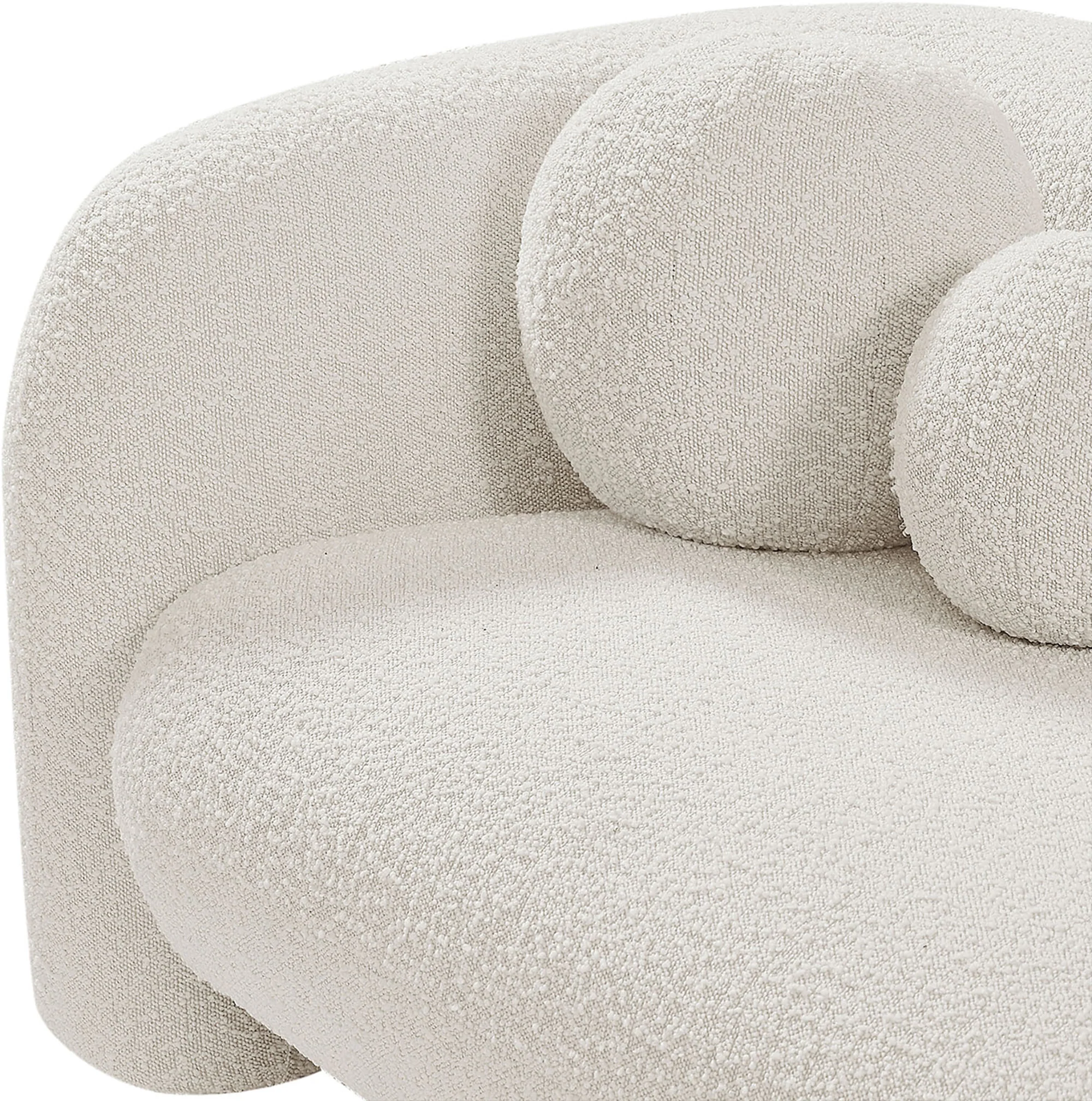 Milo Cream Boucle Fabric Chair C - Image 9