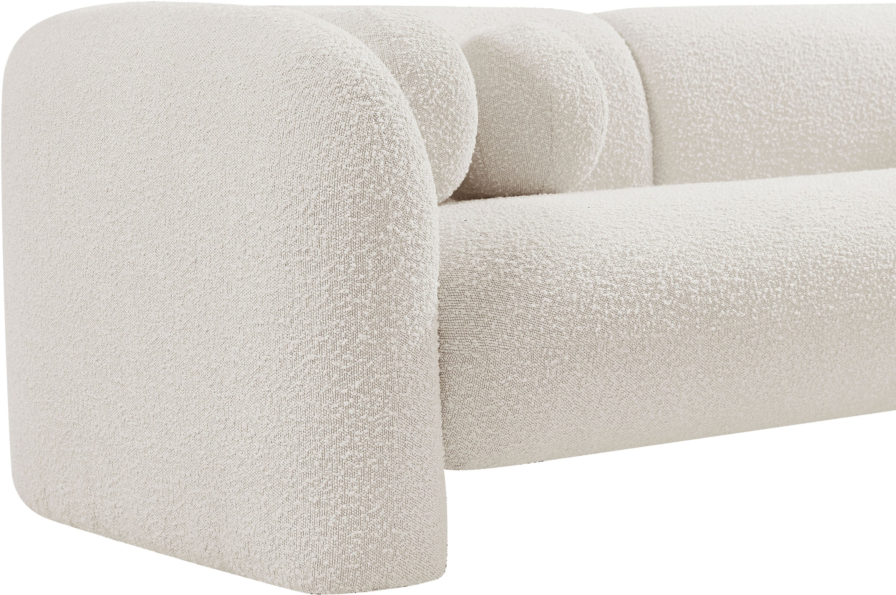 Milo Cream Boucle Fabric Loveseat L - Image 11