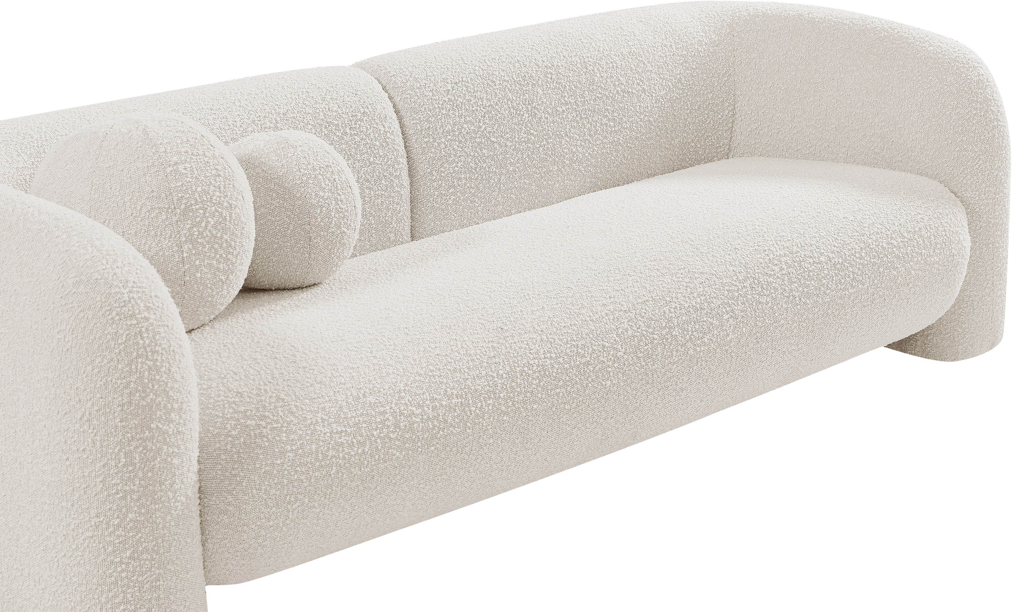 Milo Cream Boucle Fabric Loveseat L - Image 12