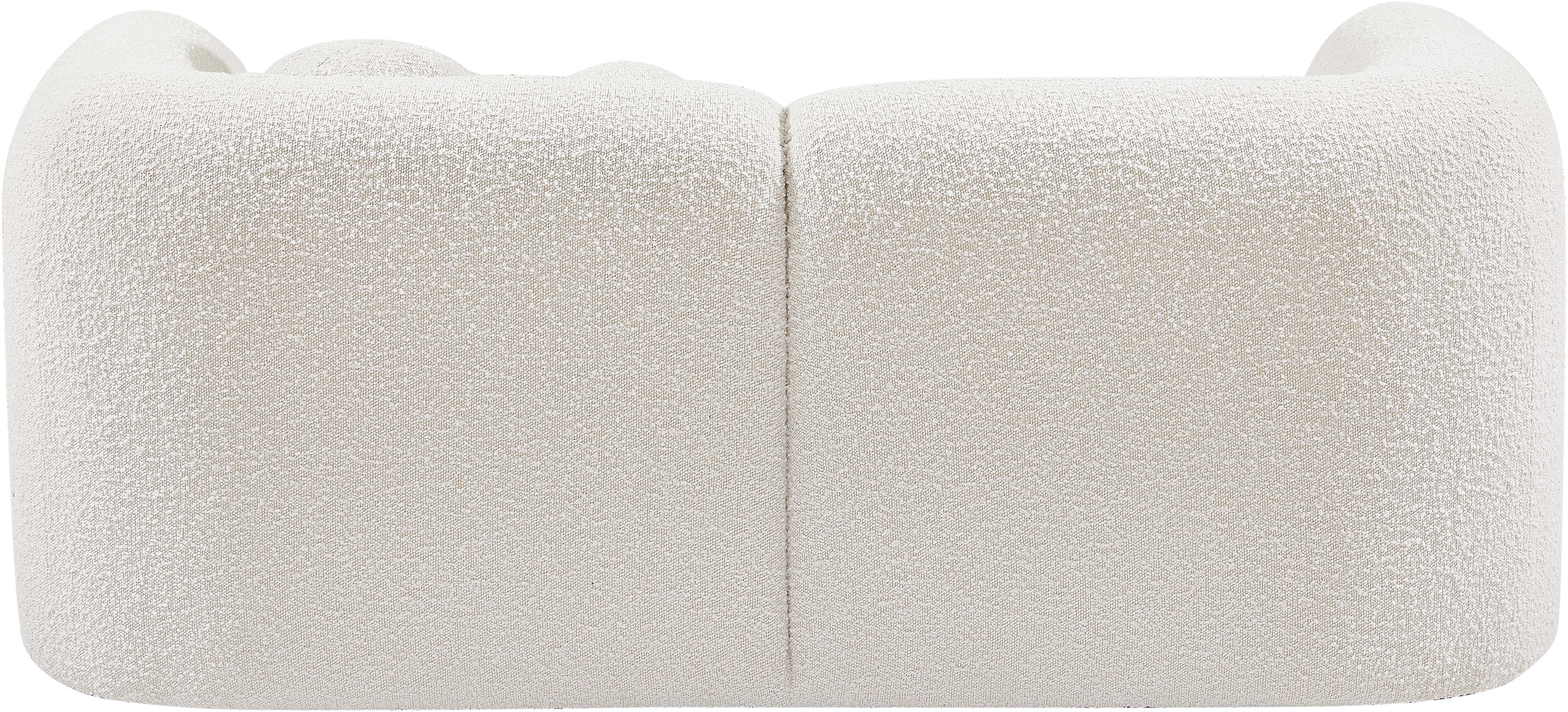 Milo Cream Boucle Fabric Loveseat L - Image 3