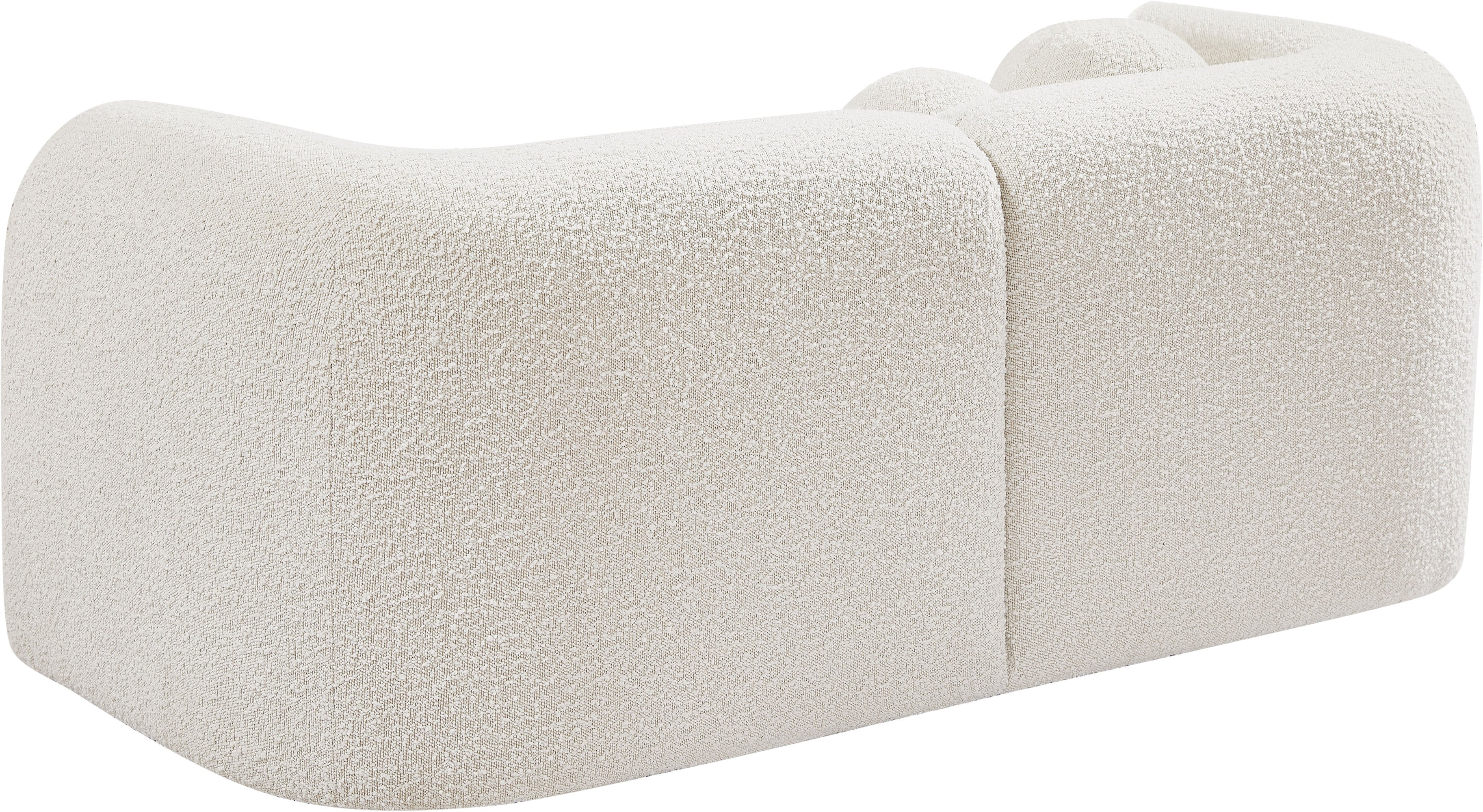 Milo Cream Boucle Fabric Loveseat L - Image 7
