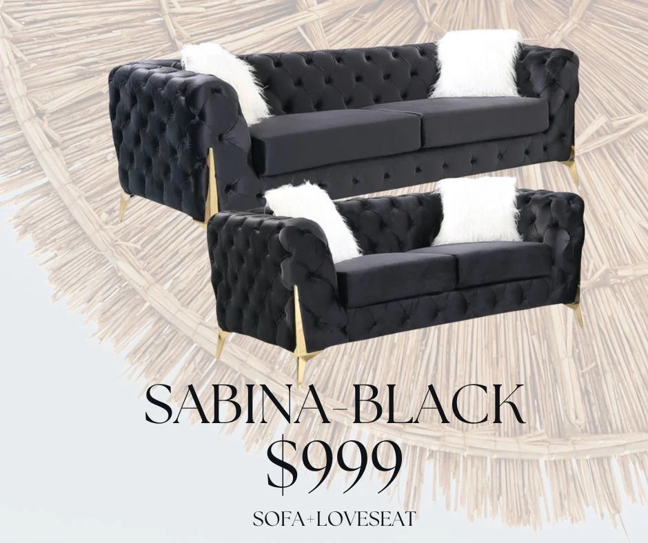 Sabina Black Living Room Collection - Image 3
