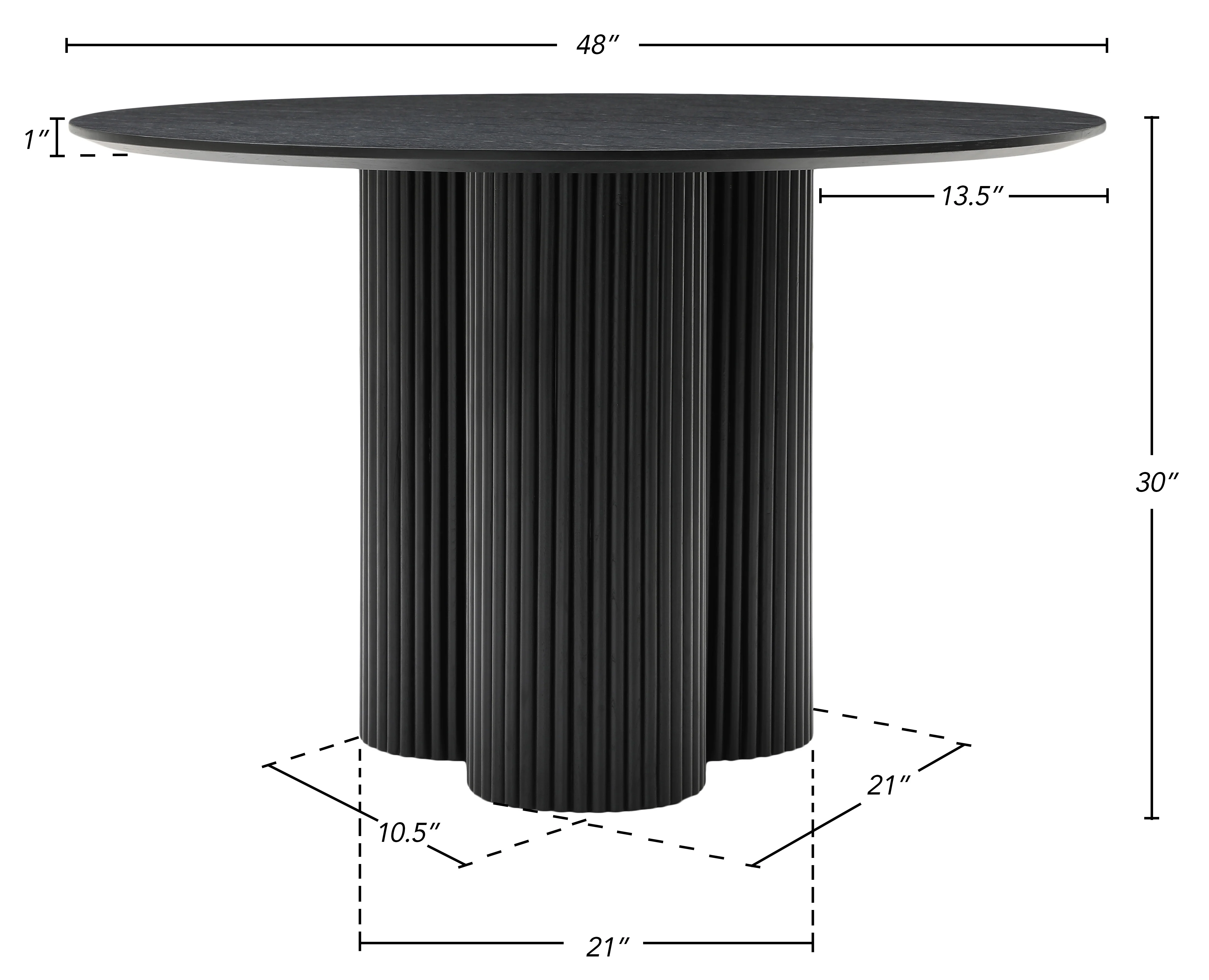 Serpentine Black Dining Table T - Image 7