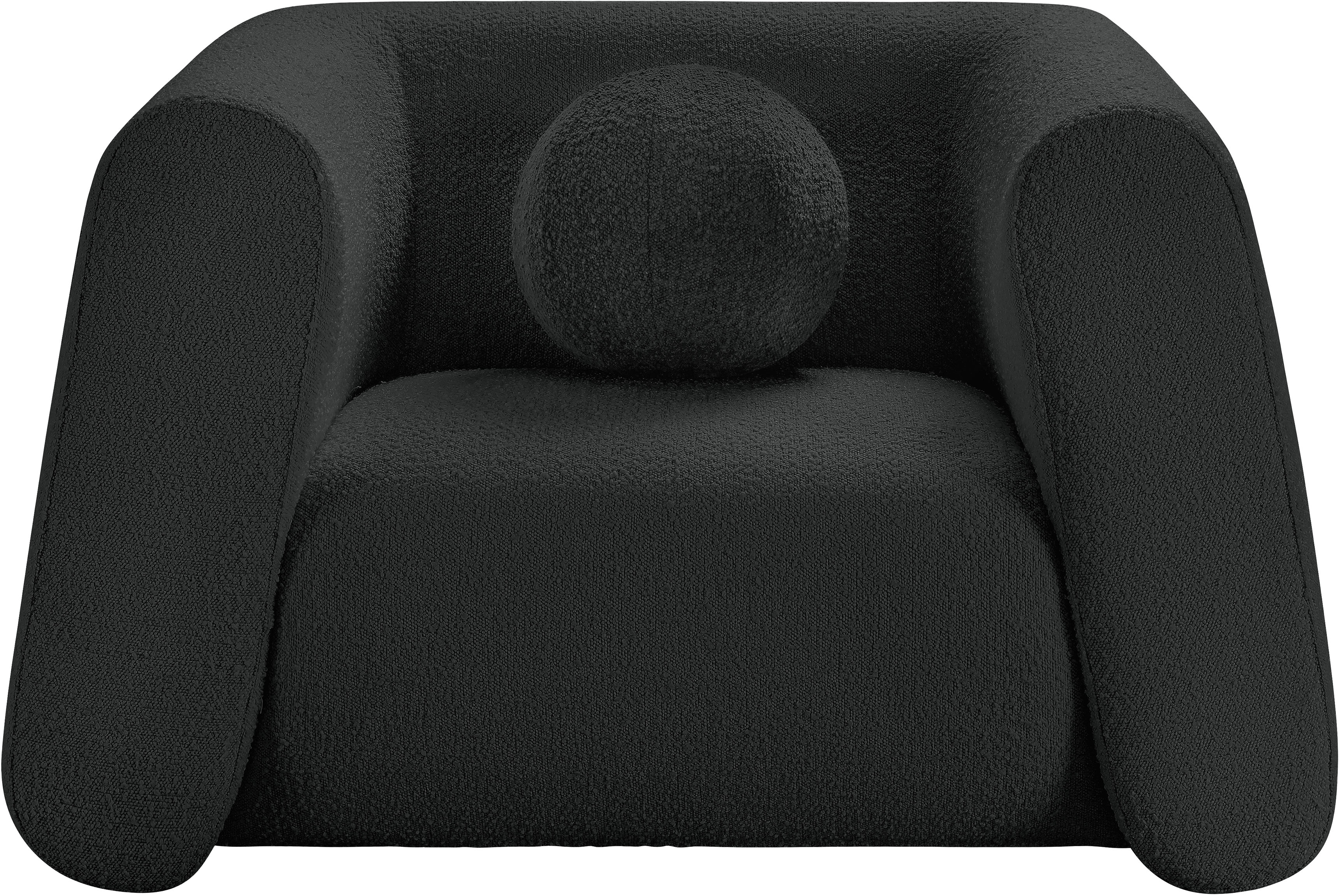 Siena Black Boucle Fabric Chair C - Image 3