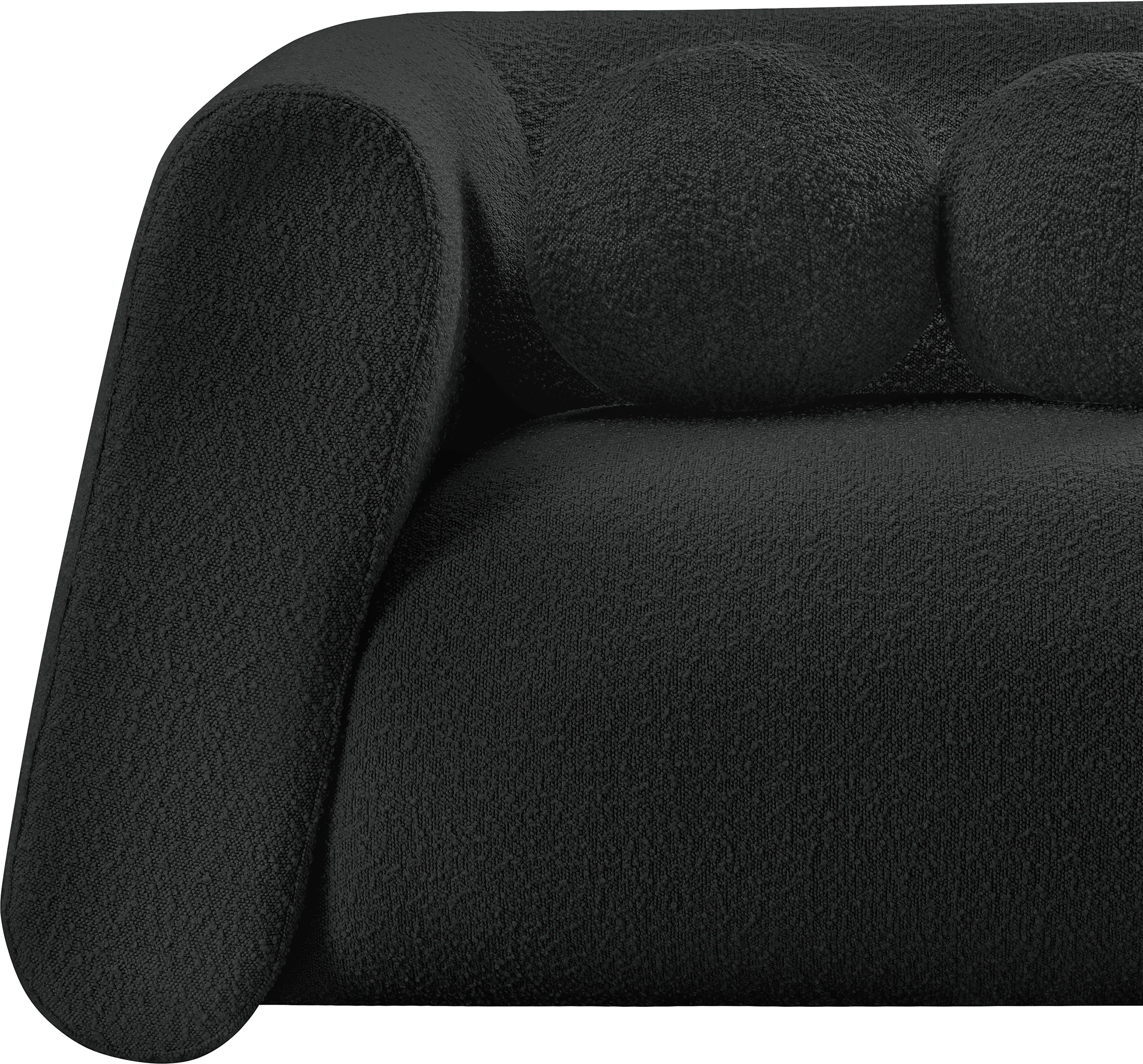 Siena Black Boucle Fabric Chair C - Image 8