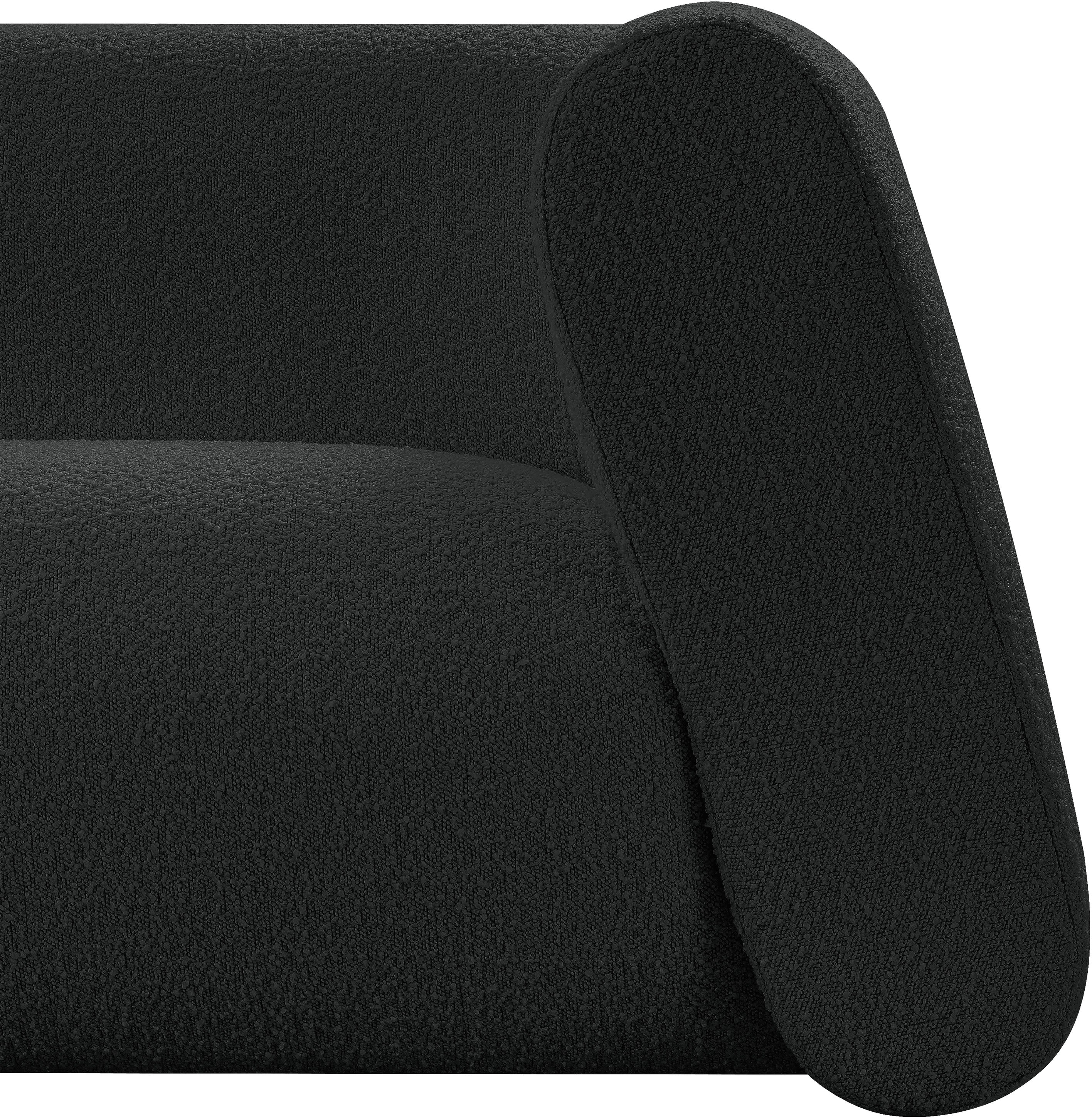 Siena Black Boucle Fabric Loveseat L - Image 10