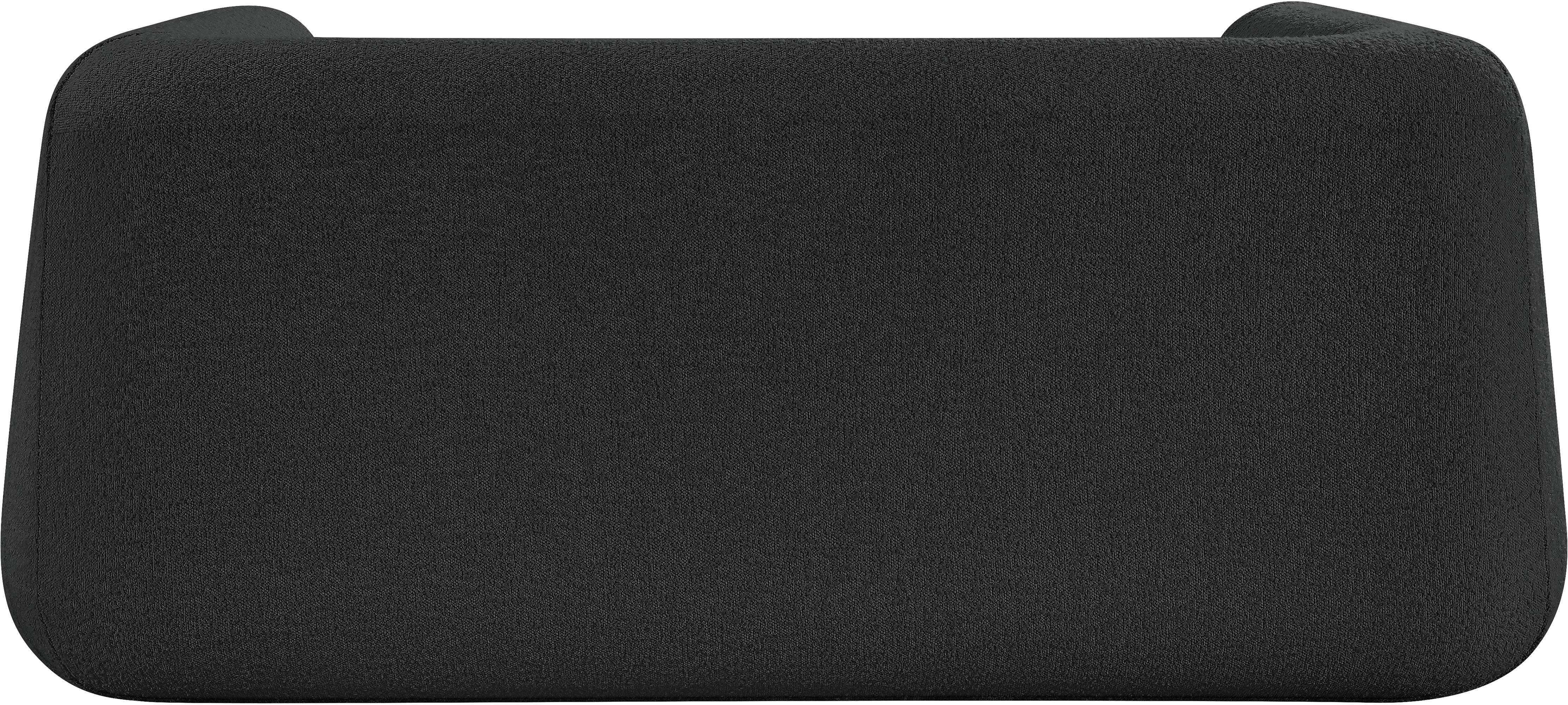 Siena Black Boucle Fabric Loveseat L - Image 5