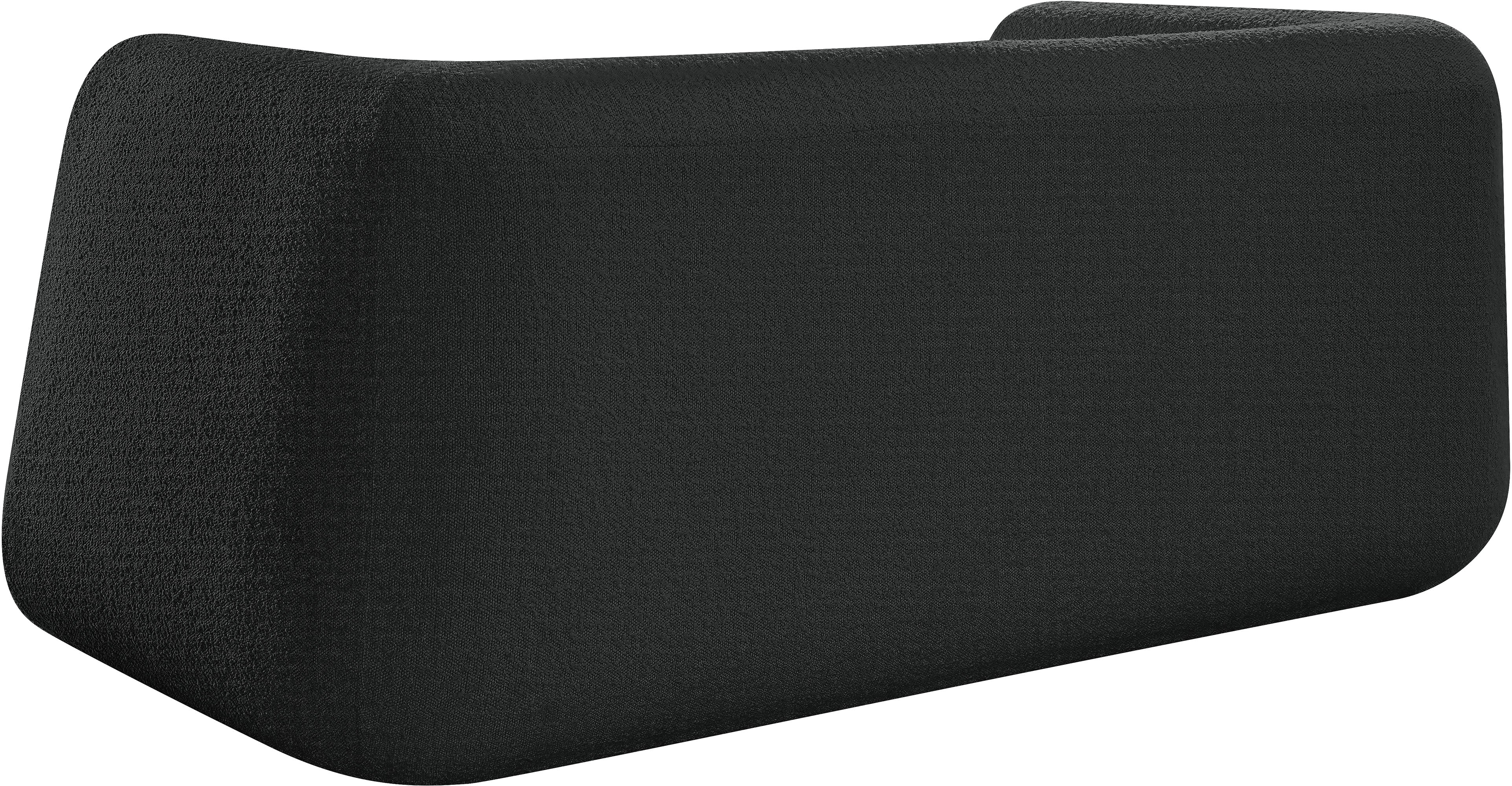 Siena Black Boucle Fabric Loveseat L - Image 6