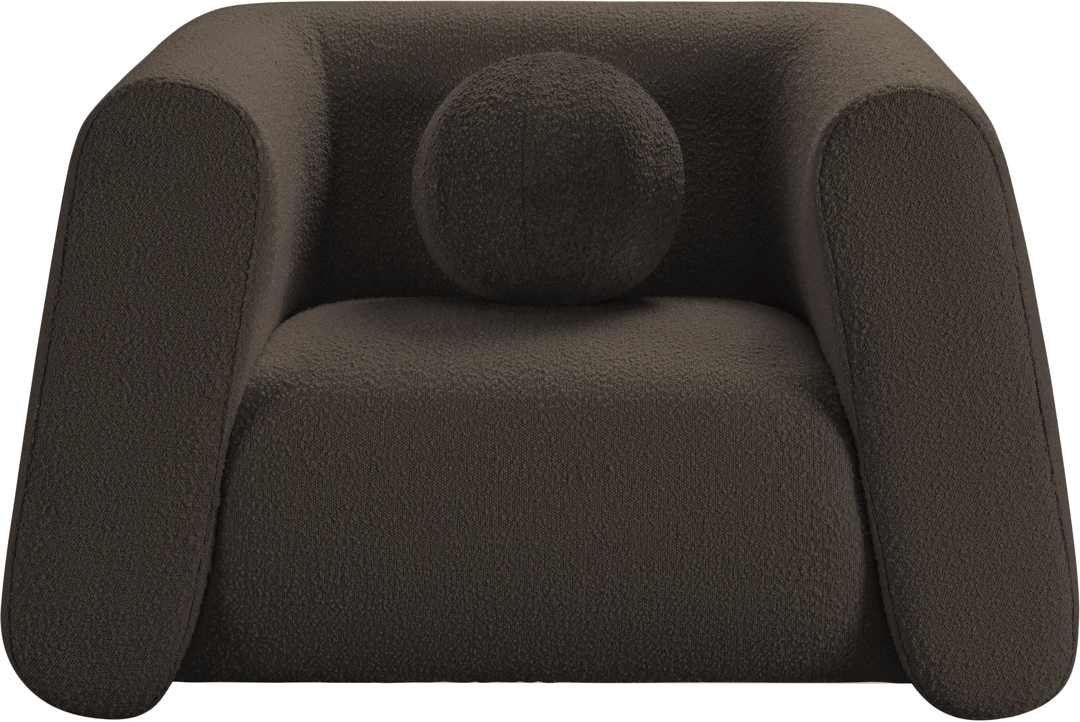 Siena Brown Boucle Fabric Chair C - Image 3