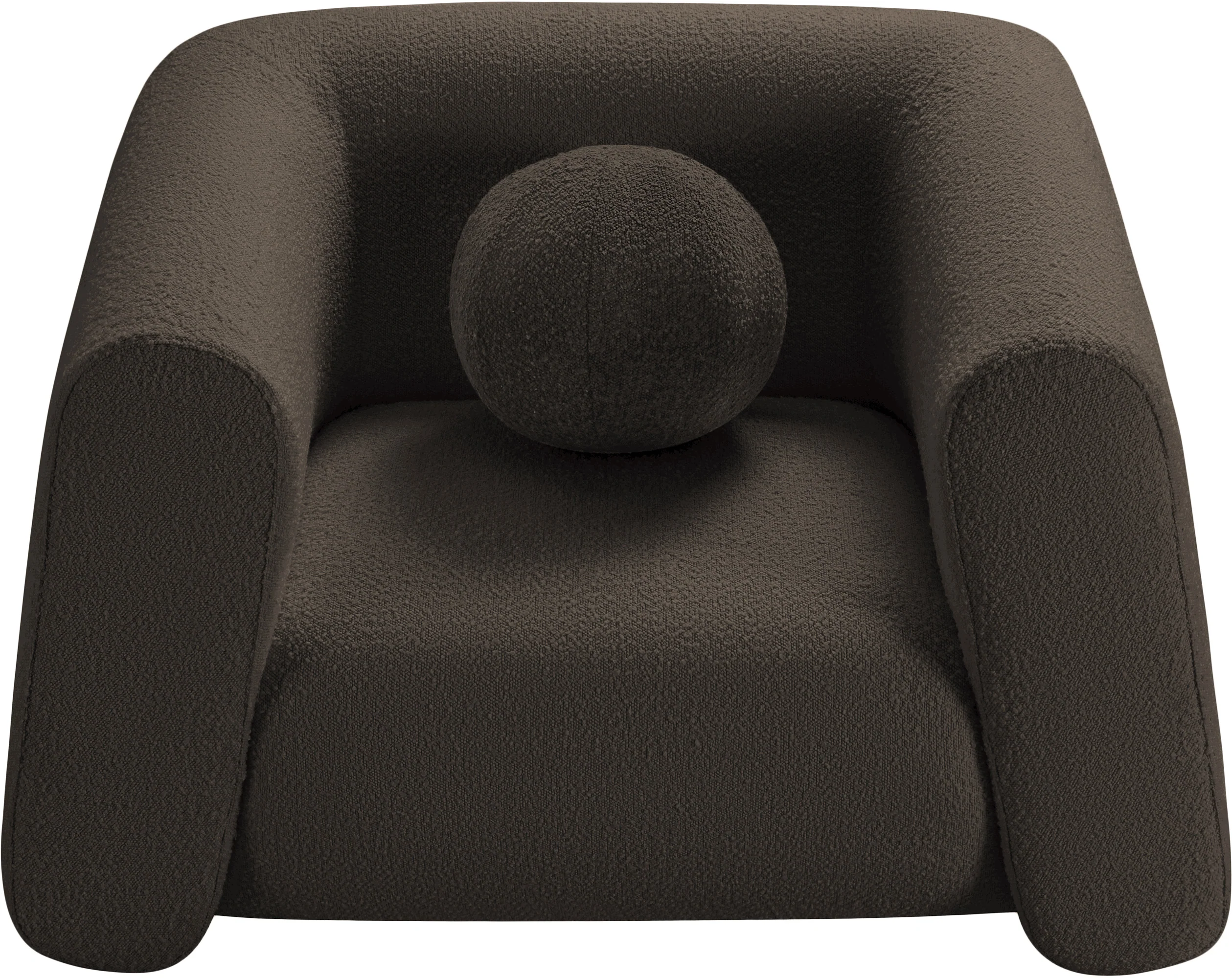 Siena Brown Boucle Fabric Chair C - Image 4