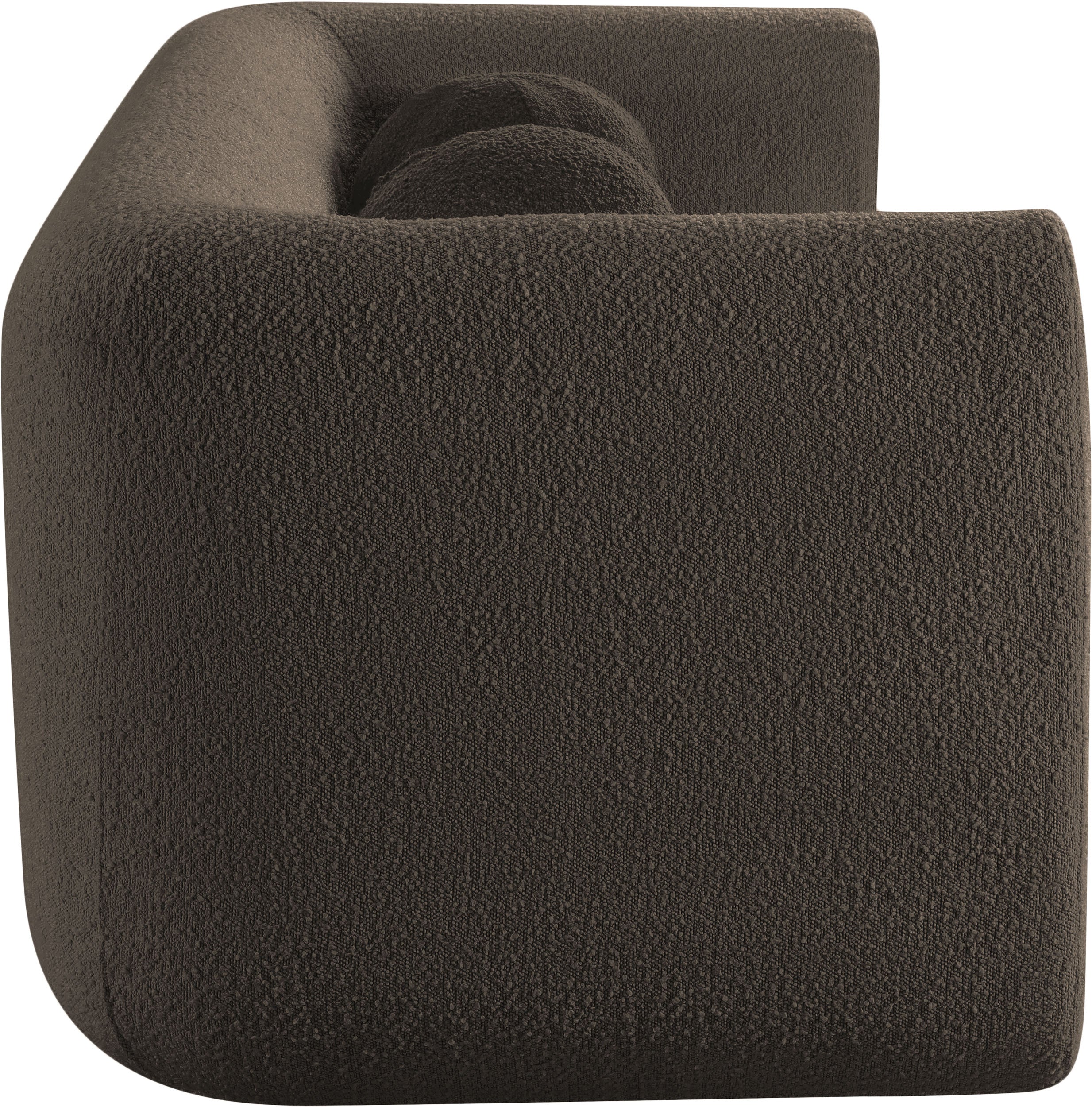 Siena Brown Boucle Fabric Loveseat L - Image 7
