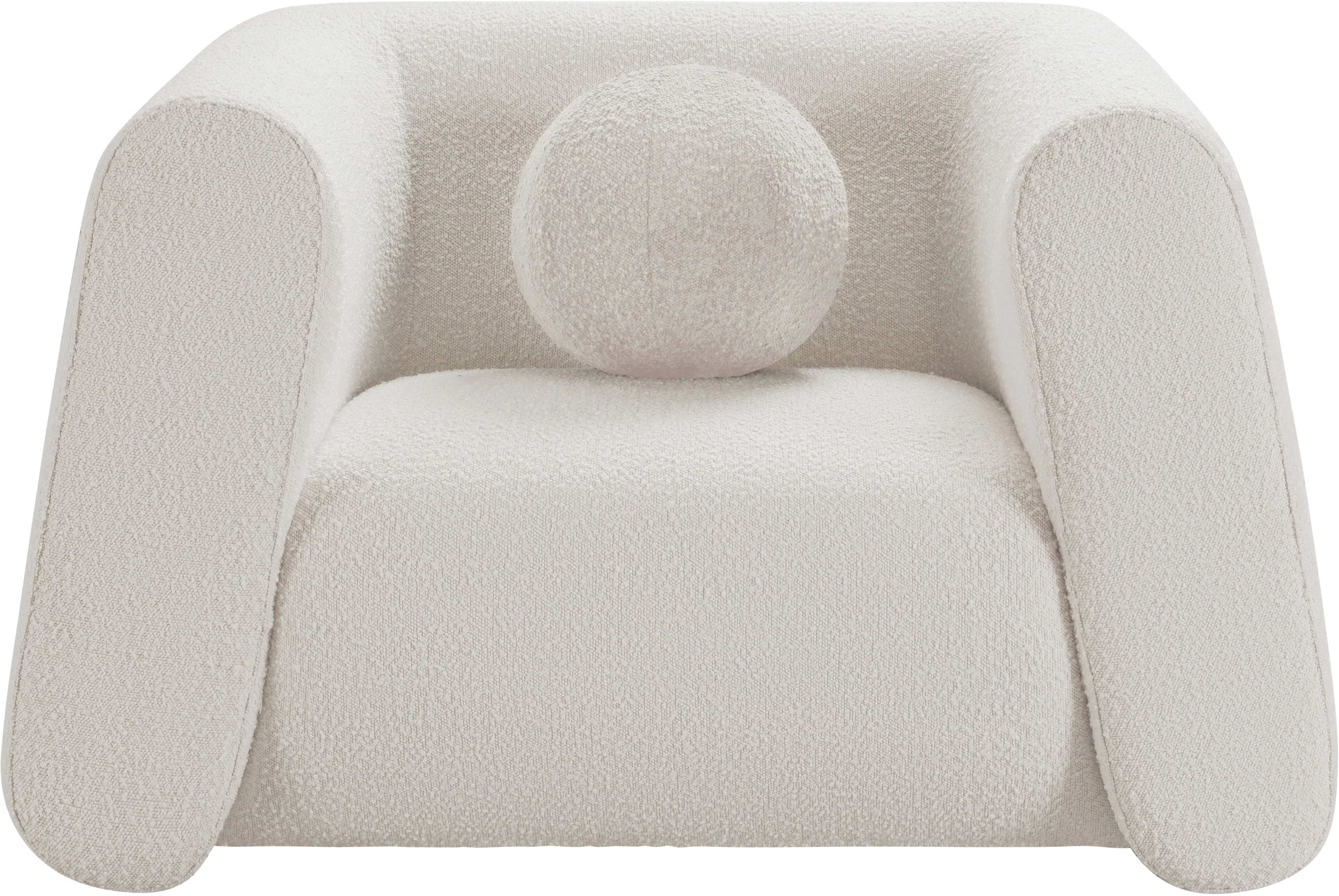 Siena Cream Boucle Fabric Chair C - Image 3