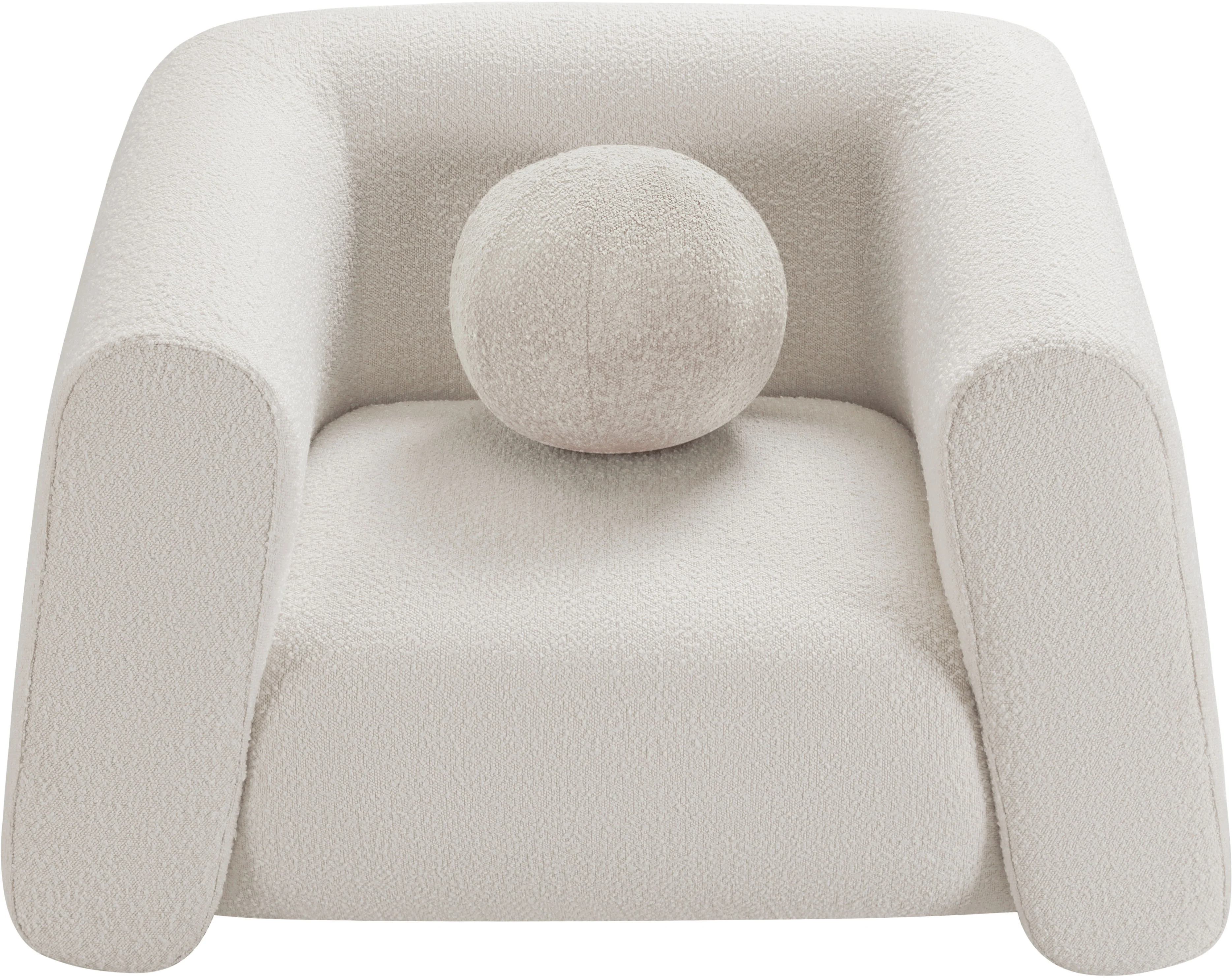 Siena Cream Boucle Fabric Chair C - Image 4