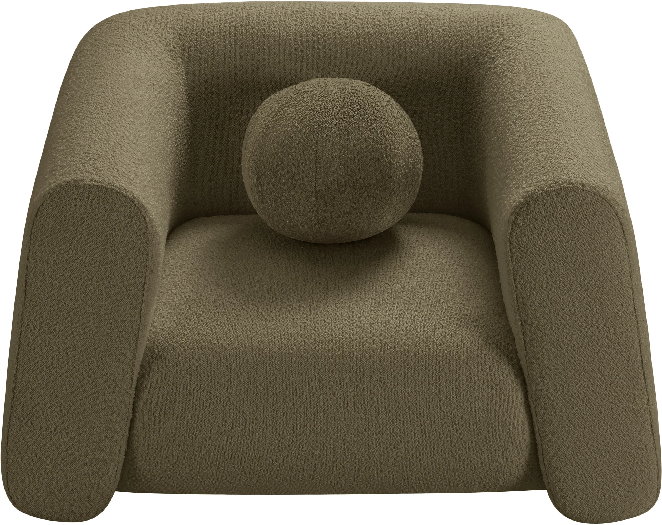 Siena Olive Boucle Fabric Chair C - Image 4