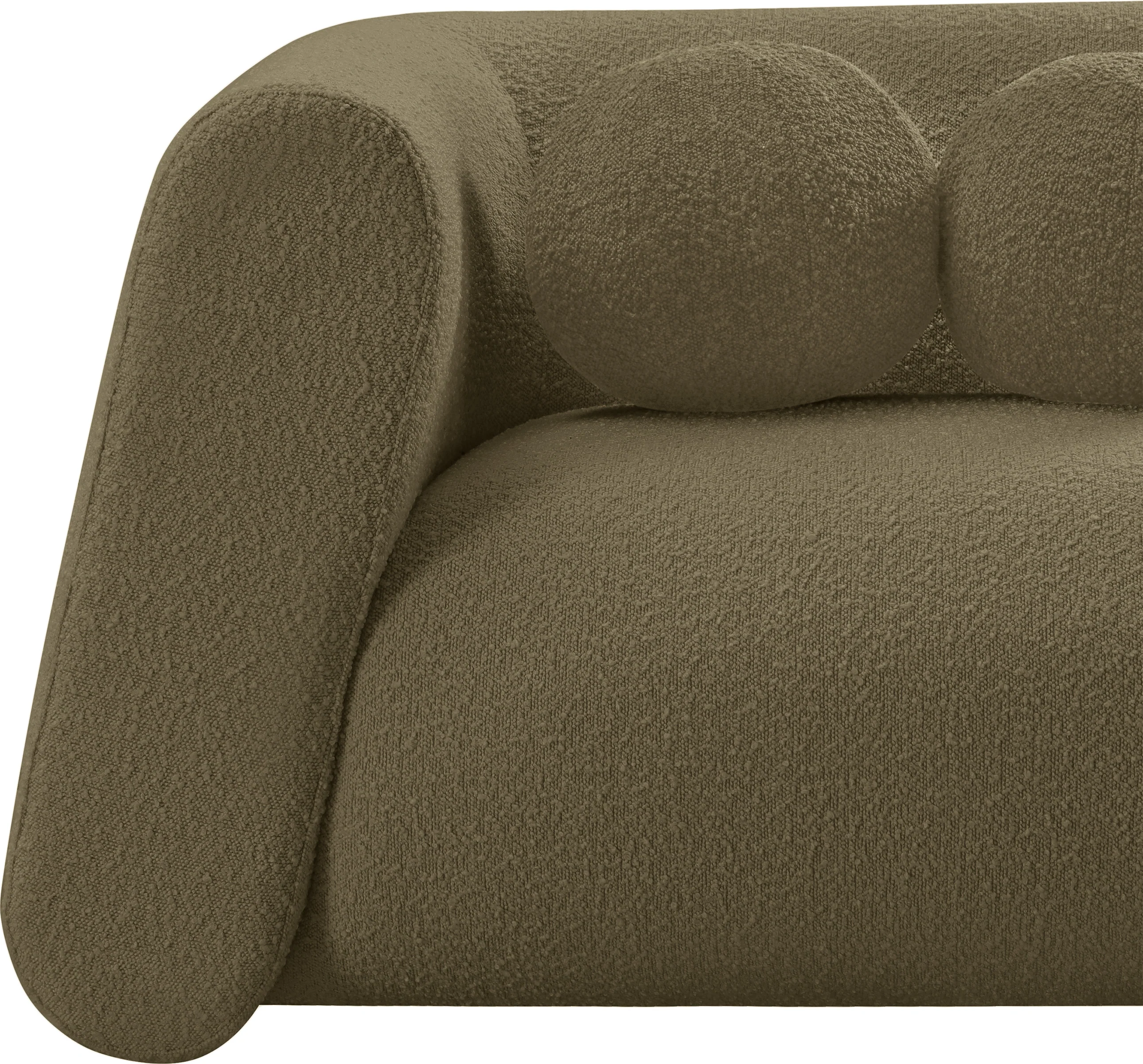 Siena Olive Boucle Fabric Chair C - Image 8