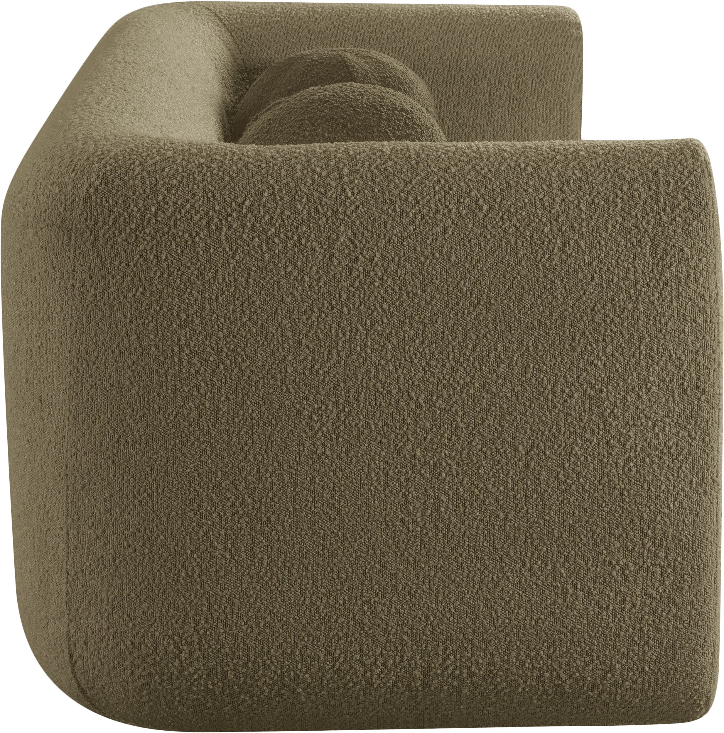Siena Olive Boucle Fabric Loveseat L - Image 7