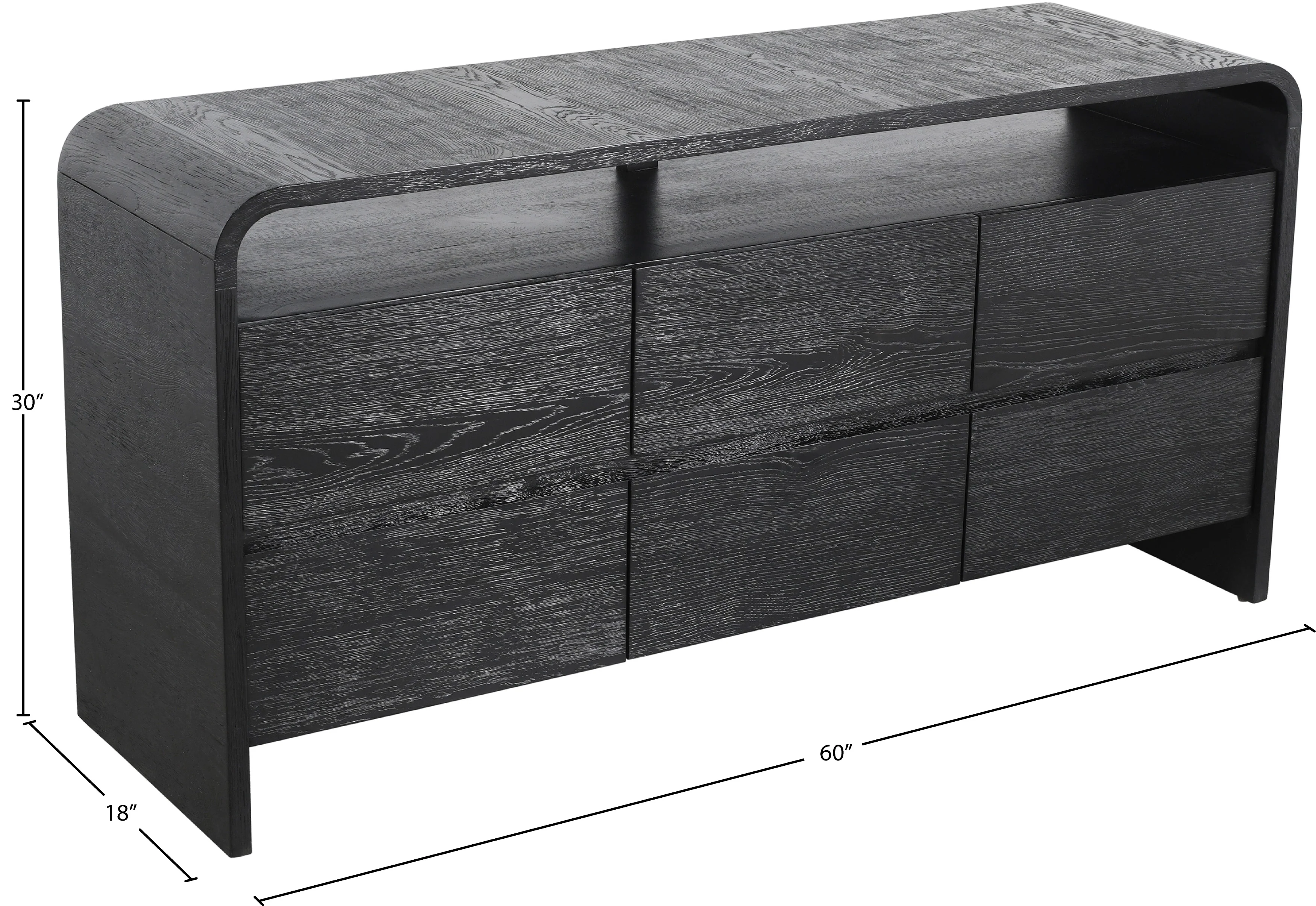 Tulip Black Dresser D - Image 9