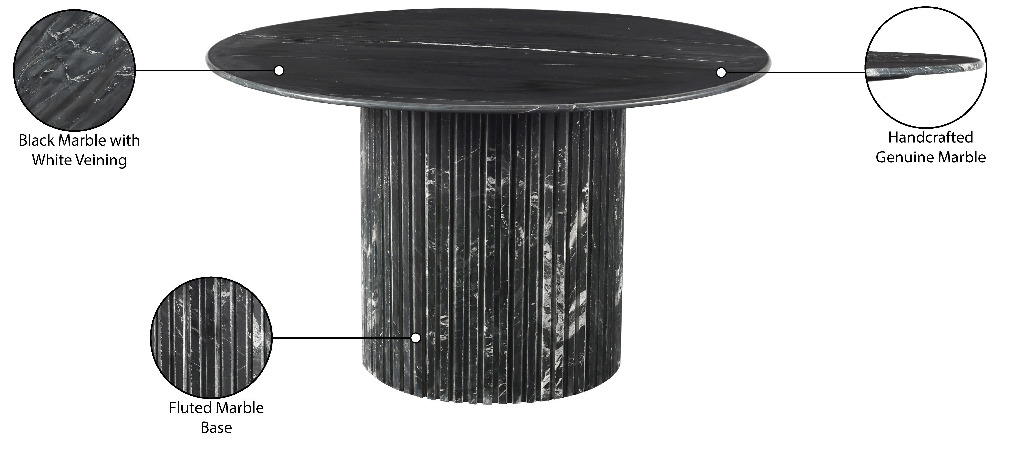 Tyson Black Dining Table DT48 - Image 8