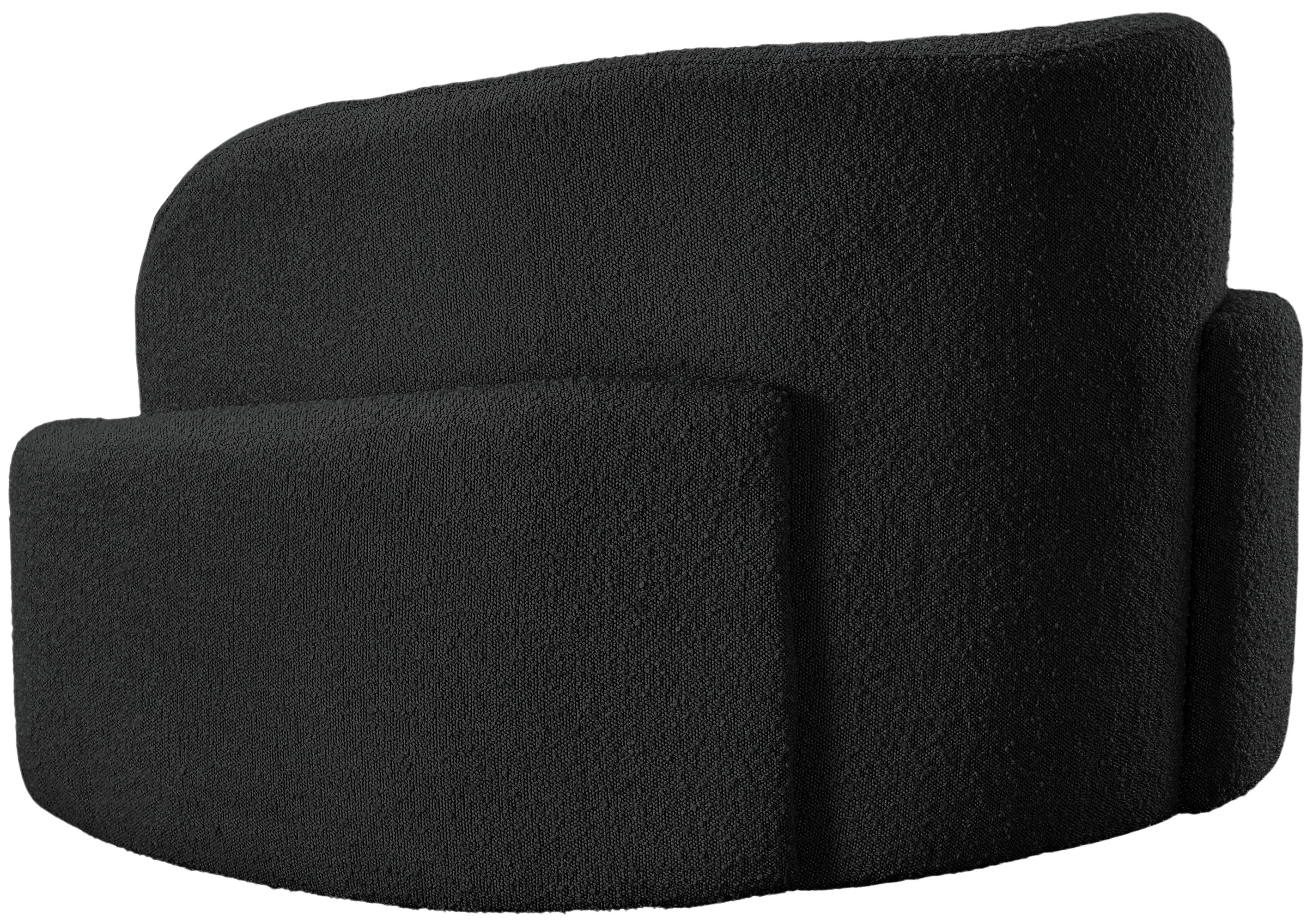 Vance Black Boucle Fabric Chair C - Image 6