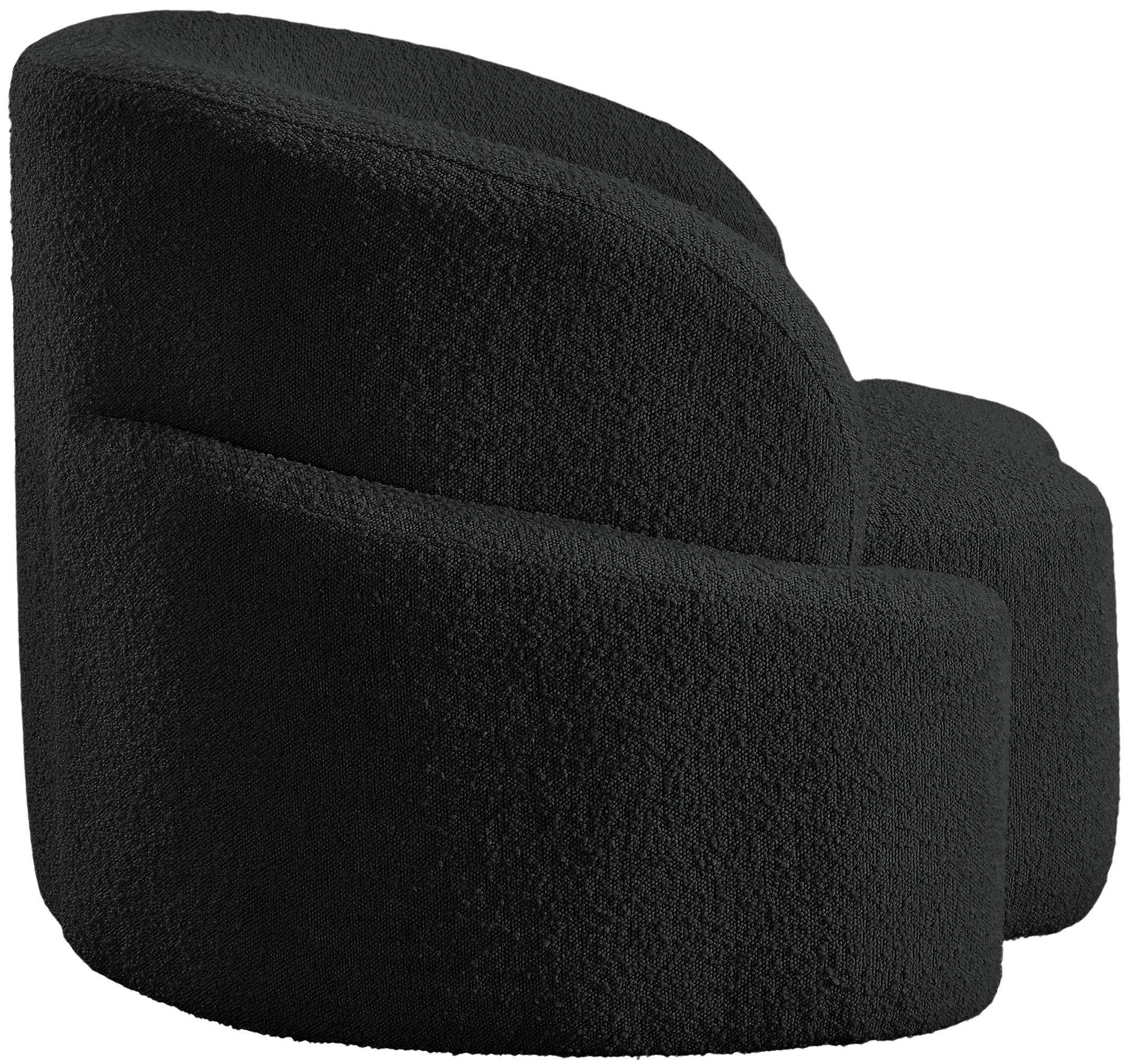 Vance Black Boucle Fabric Chair C - Image 7