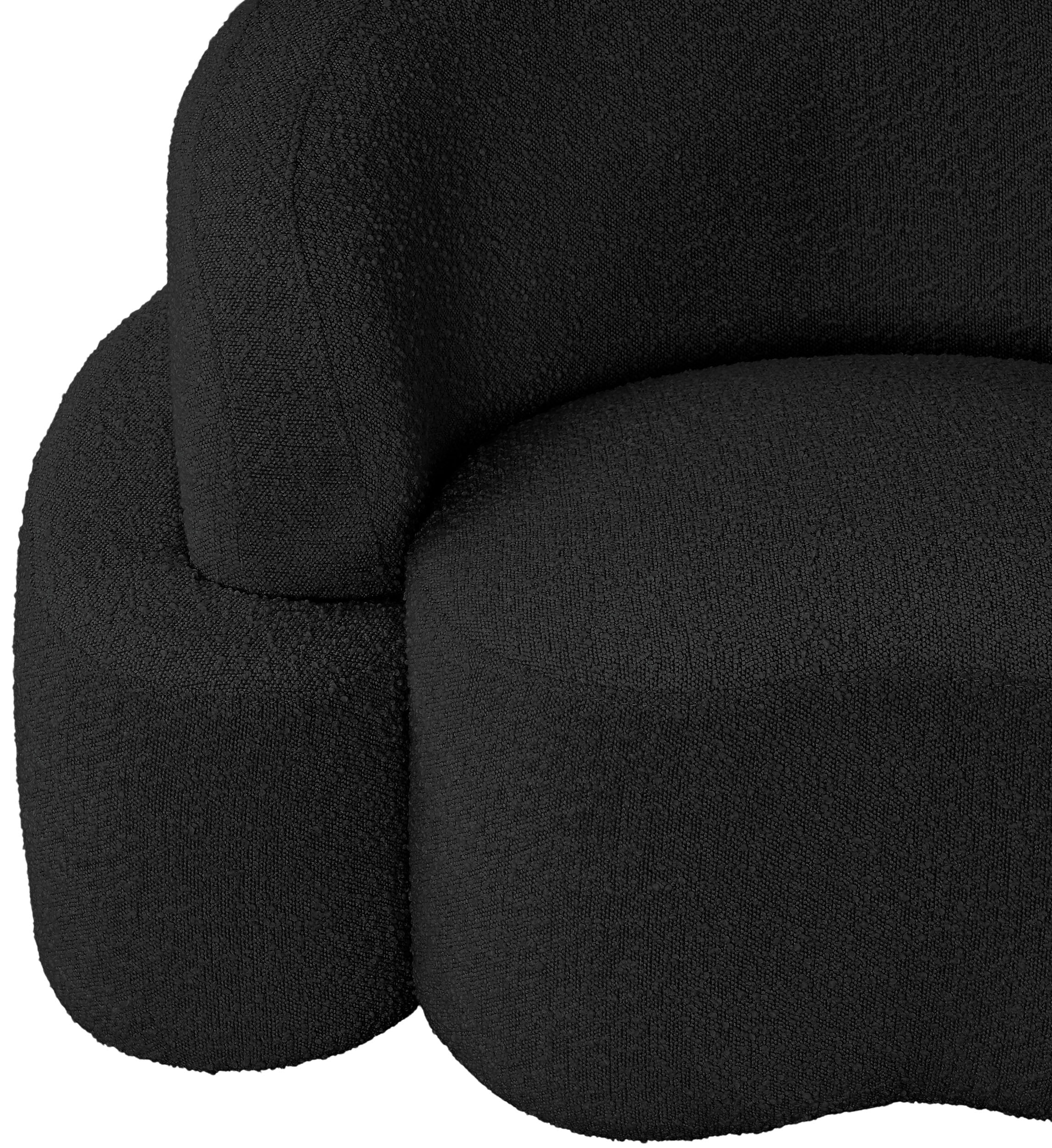 Vance Black Boucle Fabric Chair C - Image 8