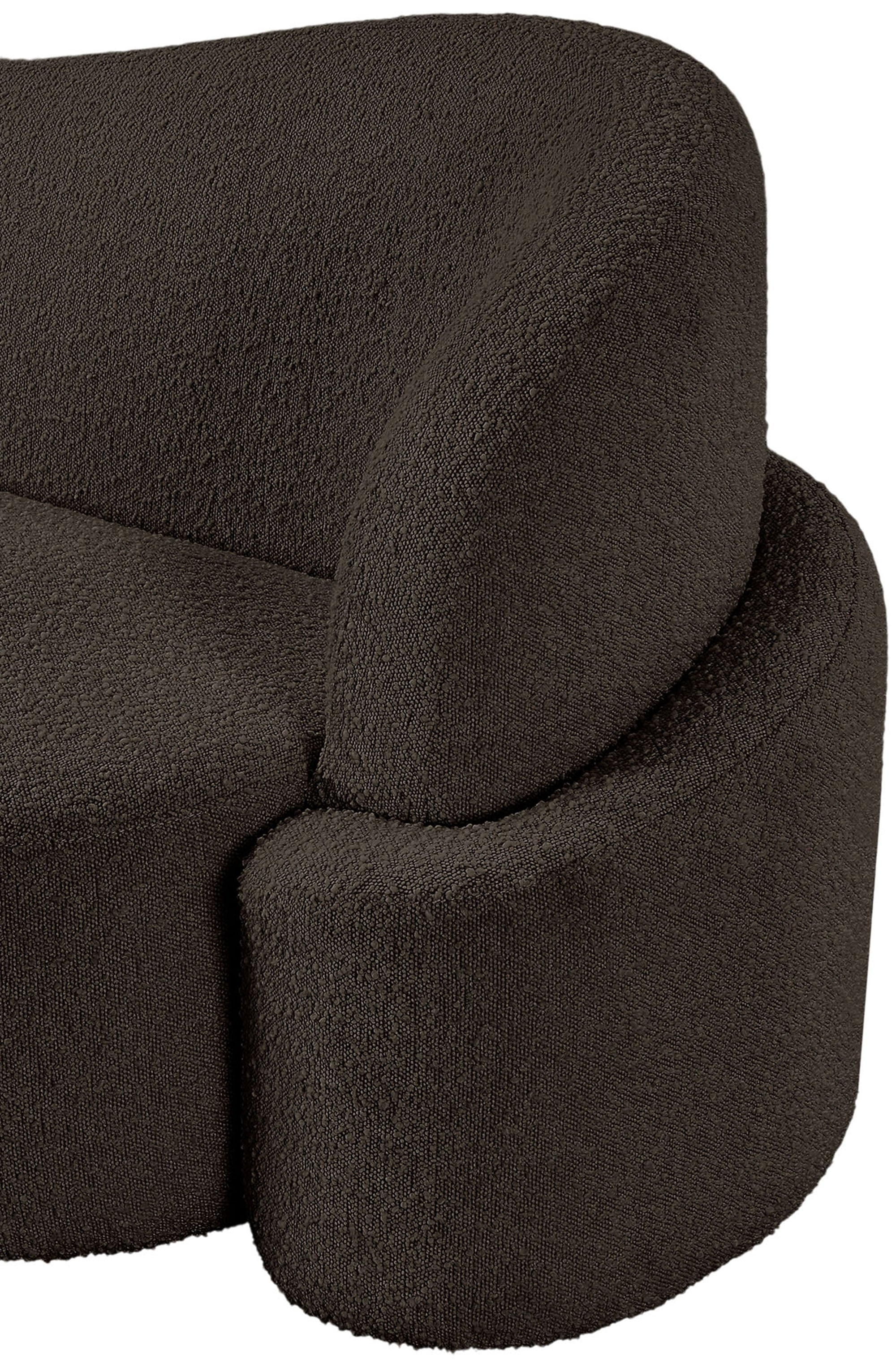 Vance Brown Boucle Fabric Chair C - Image 11